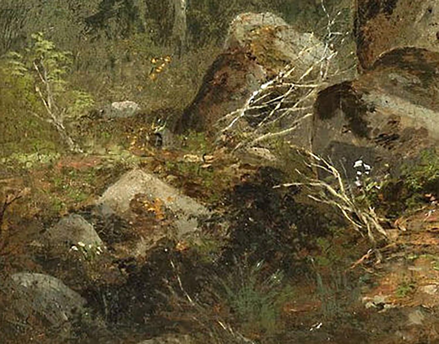 Landscape with White Birch by Agnes Bartlett Brown (American, 1847-1932) For Sale 2