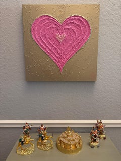 Four Hearts Rose Quartz Heart