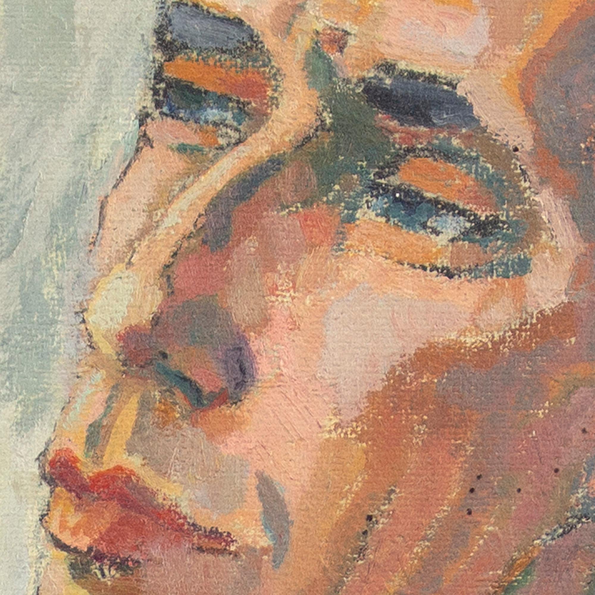 Agnes Cleve, Portrait de Jan Bolinder, peinture à l'huile en vente 7