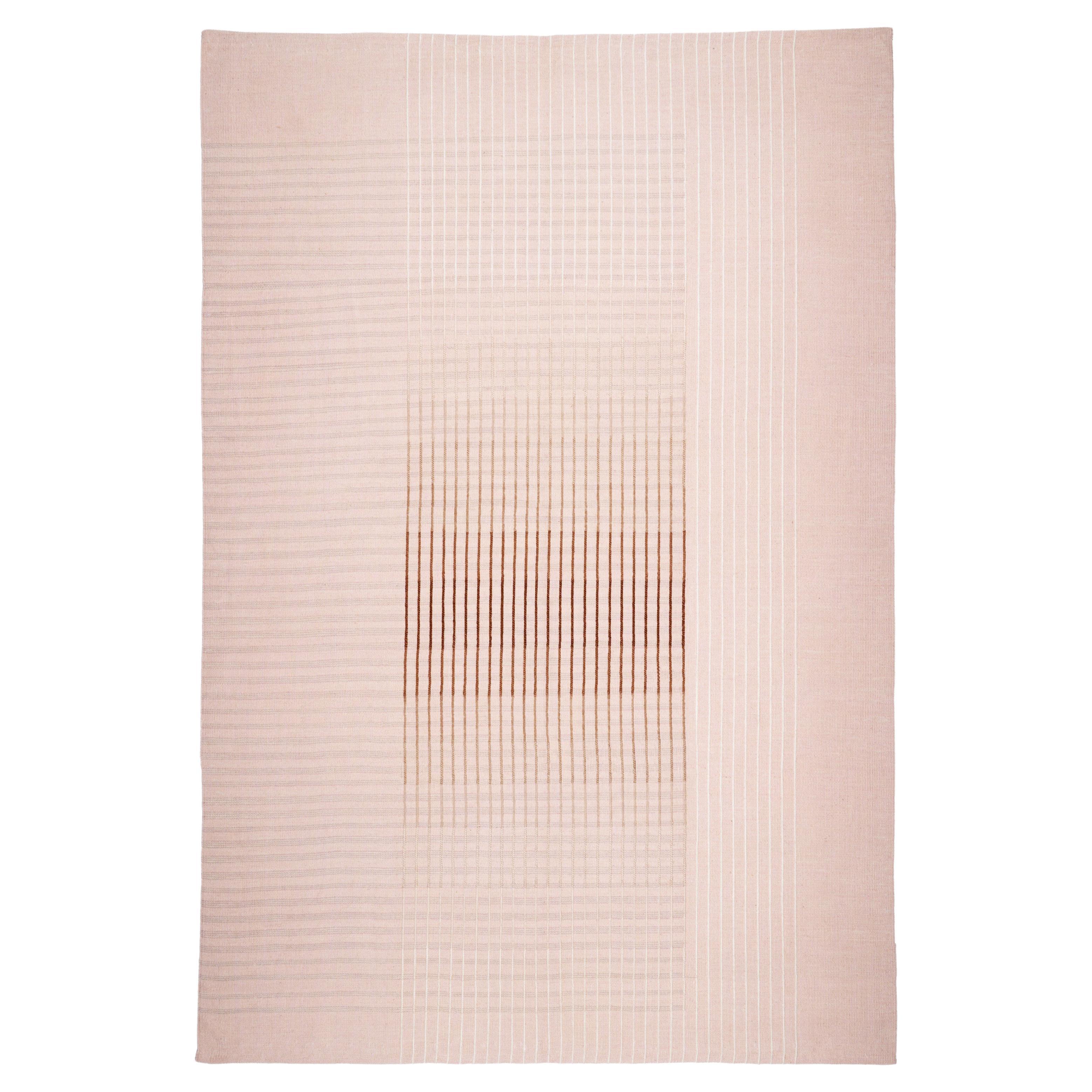 Agnes Contemporary Area Rug Handwoven in Pink size Medium in stock