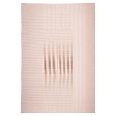 Agnes Alfombra contemporánea tejida a mano en rosa tamaño Mediana en stock