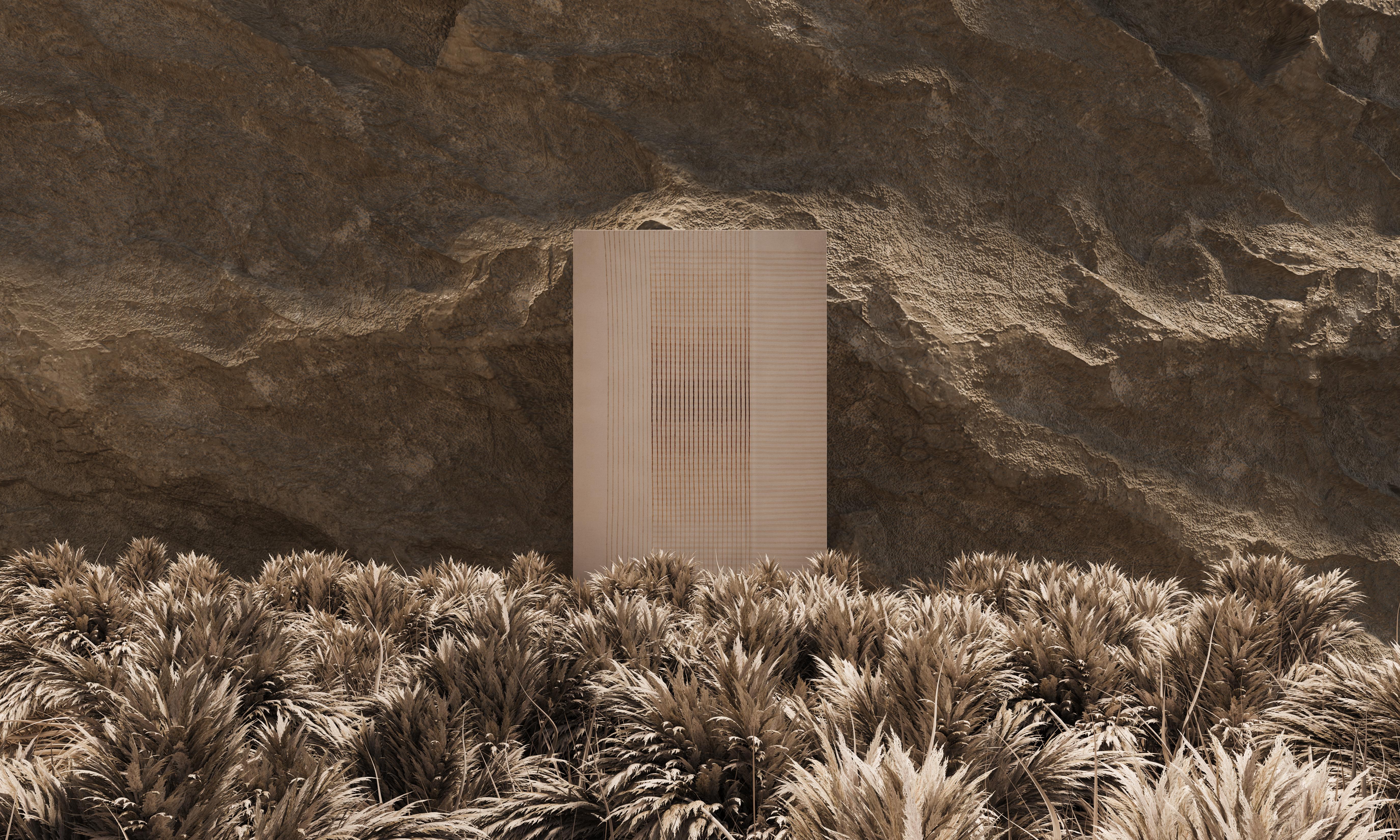 Inspired by Agnes Martin's delicate lines and the Japanese philosophy of Ma, AGNES contemporary handwoven area rug collection conveys a sense of simplicity and elegance. Its minimal design invites contemplation and serenity, a space for the mind to