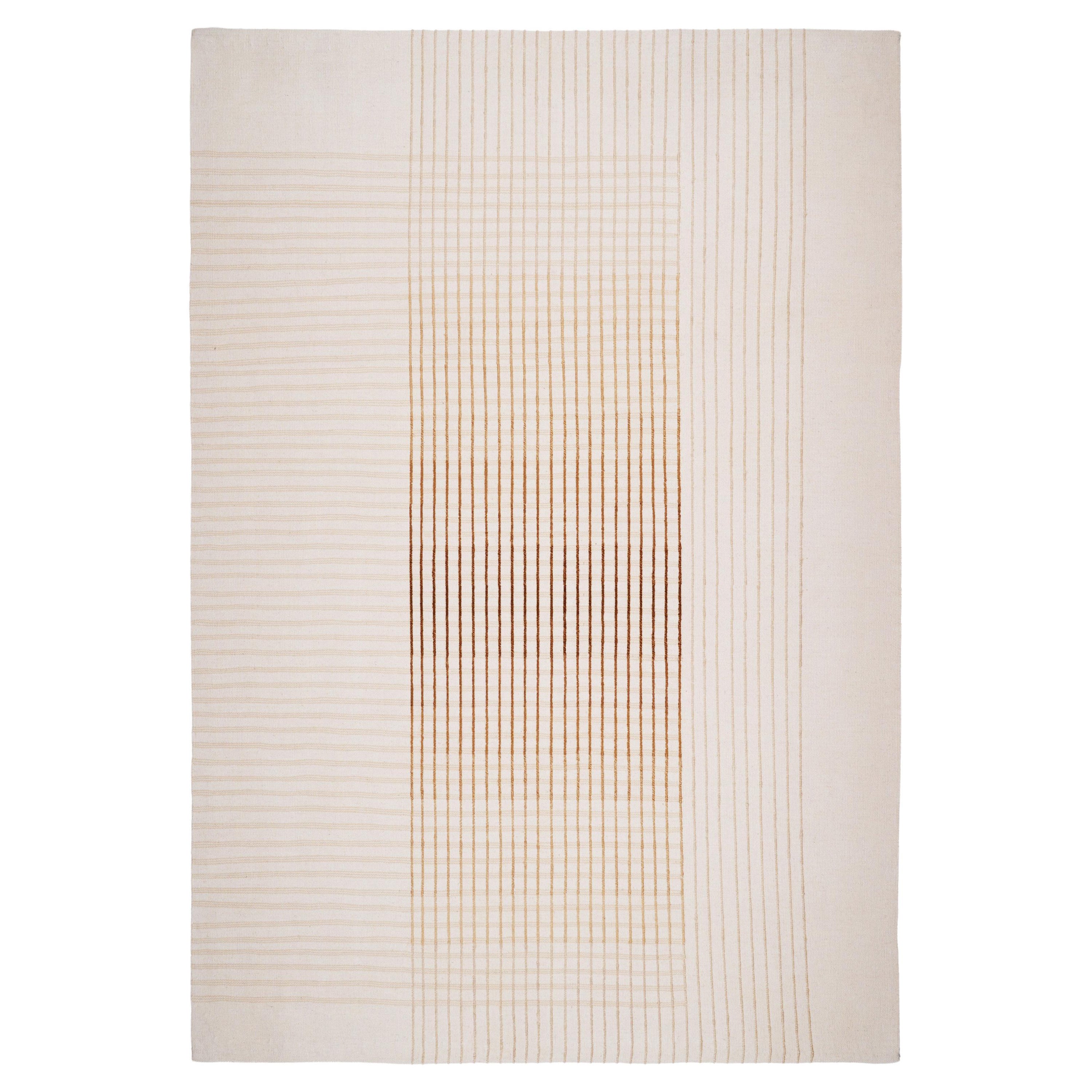 Agnes Contemporary Area Rug Handwoven Ivory and Beige size Large in stock