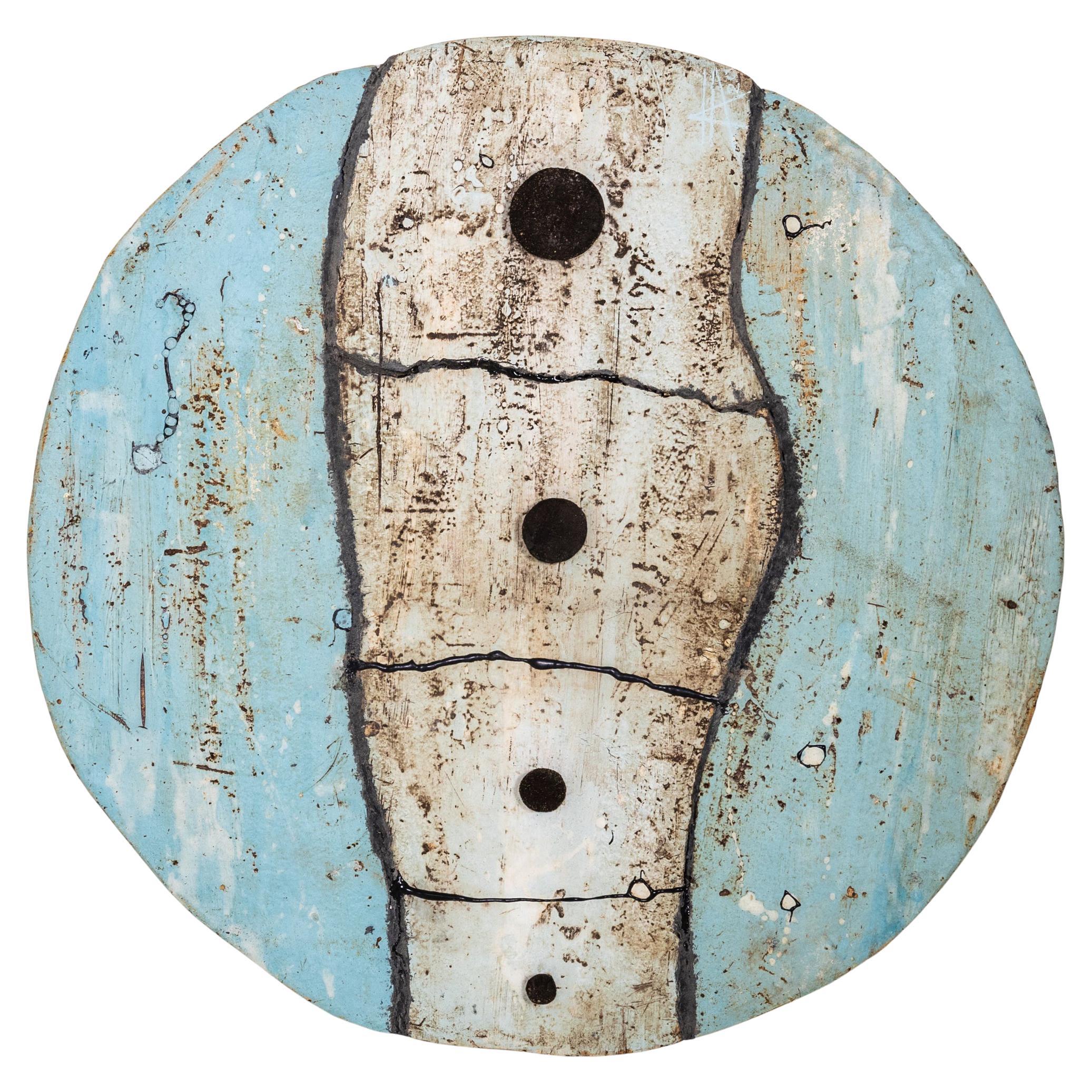 Agnès Debizet, Blue Disc with Four Dots, France, 2020 For Sale