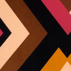 Agnes Geometric Ochre Velvet Cushion