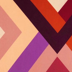 Agnes Geometric Pink Velvet Cushion