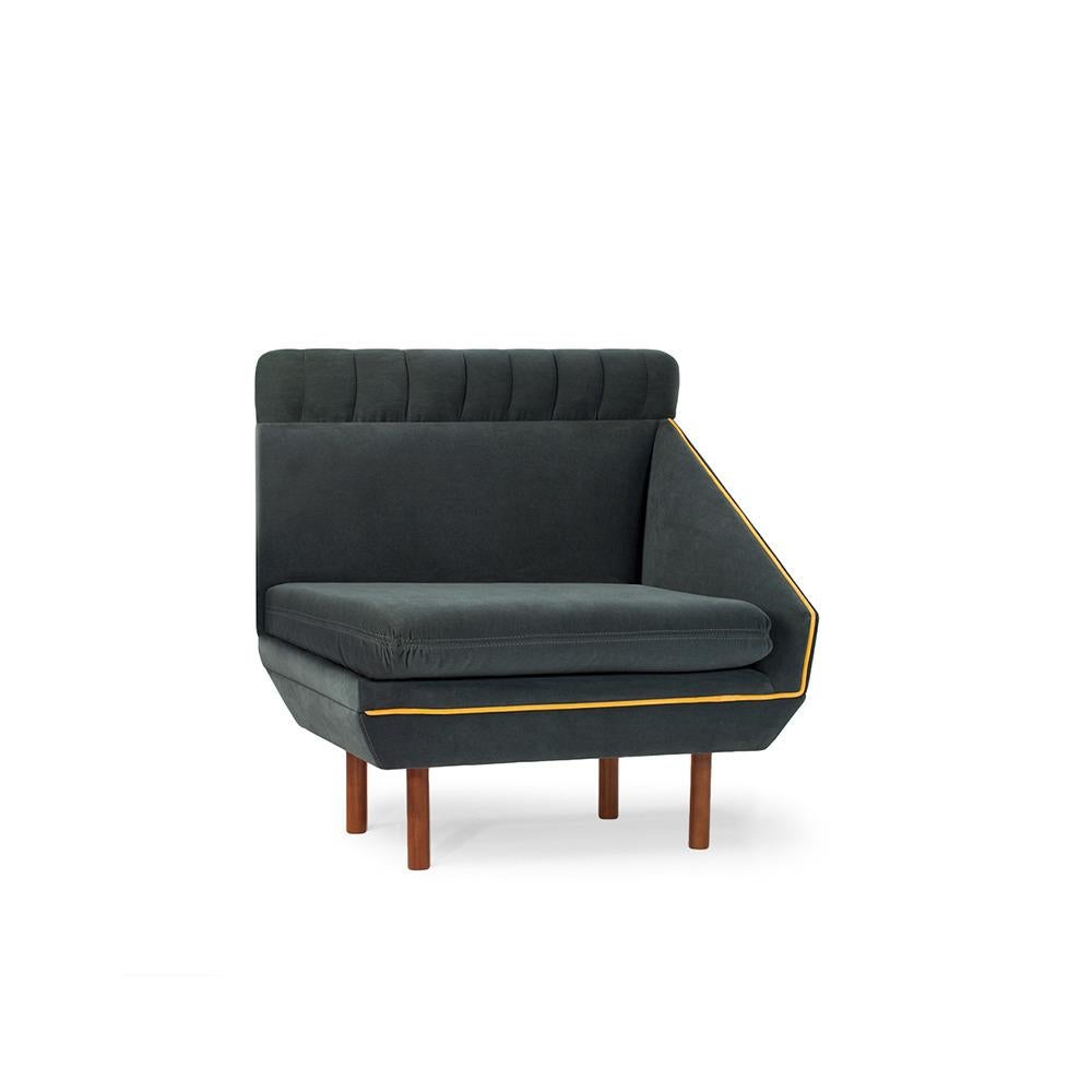 Stained Agnes L Modular Couch Right/Left Arm For Sale