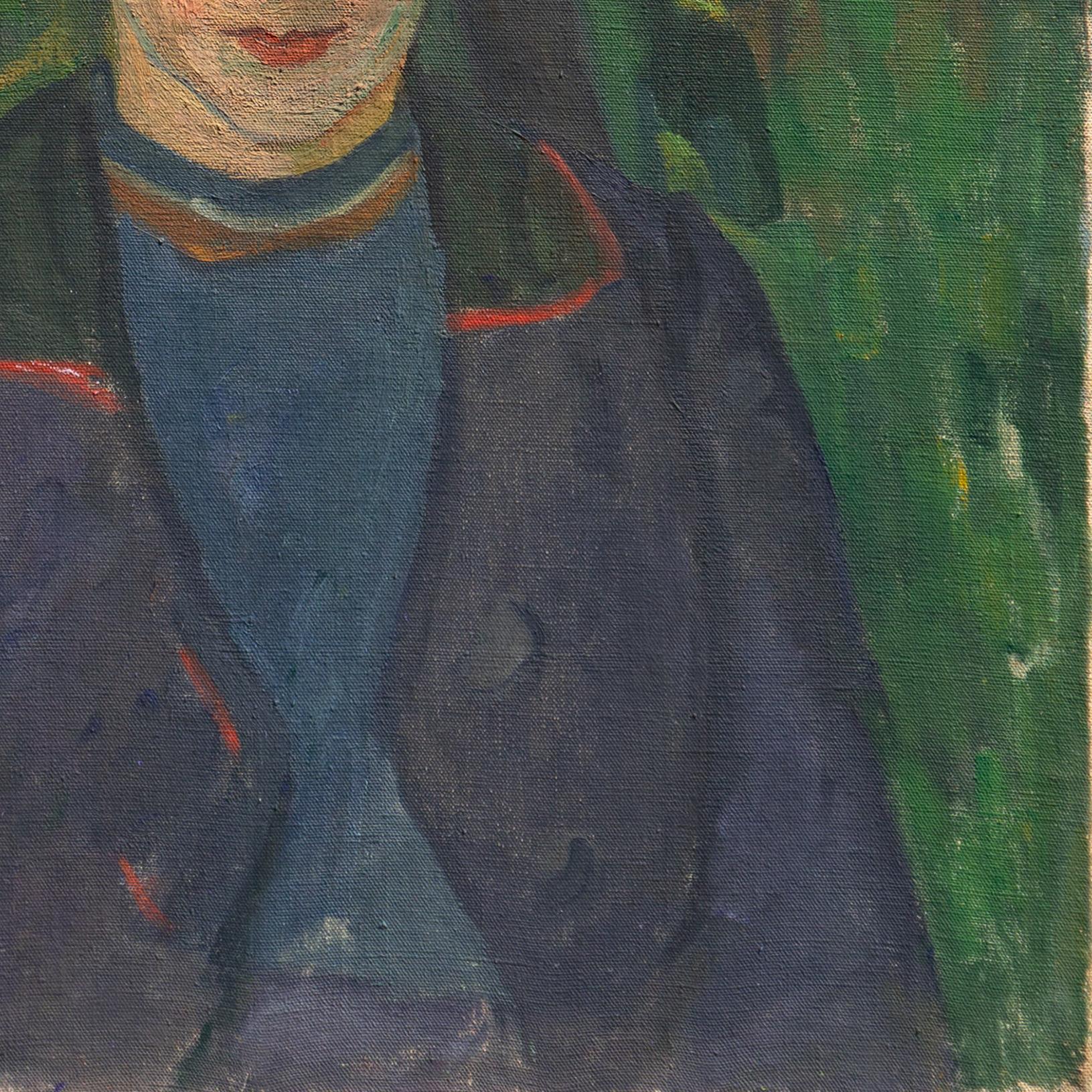Agnes Louise Agnete Jensen Weie (danese, 1878-1964) e dipinto nel 1911 circa.
Provenienza: Asta ABR 170, 1964, catalogo #83, 1964 (vedi foto); con iscrizione, verso, 