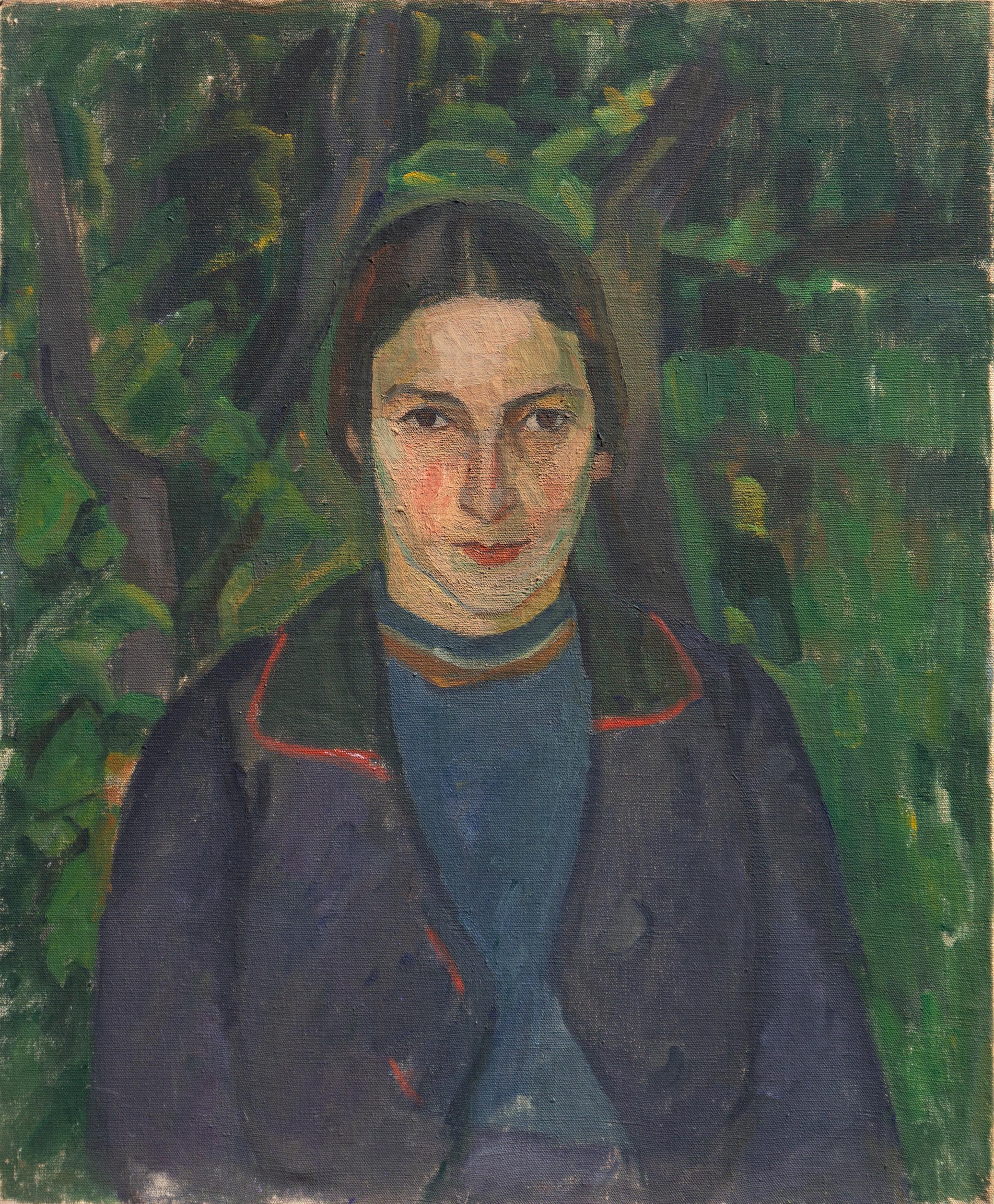 Portrait Painting di Agnes Louise Agnete Jensen  - Ritratto di una giovane donna, Bretonne, Bretagna, Francia, Accademia Reale Danese