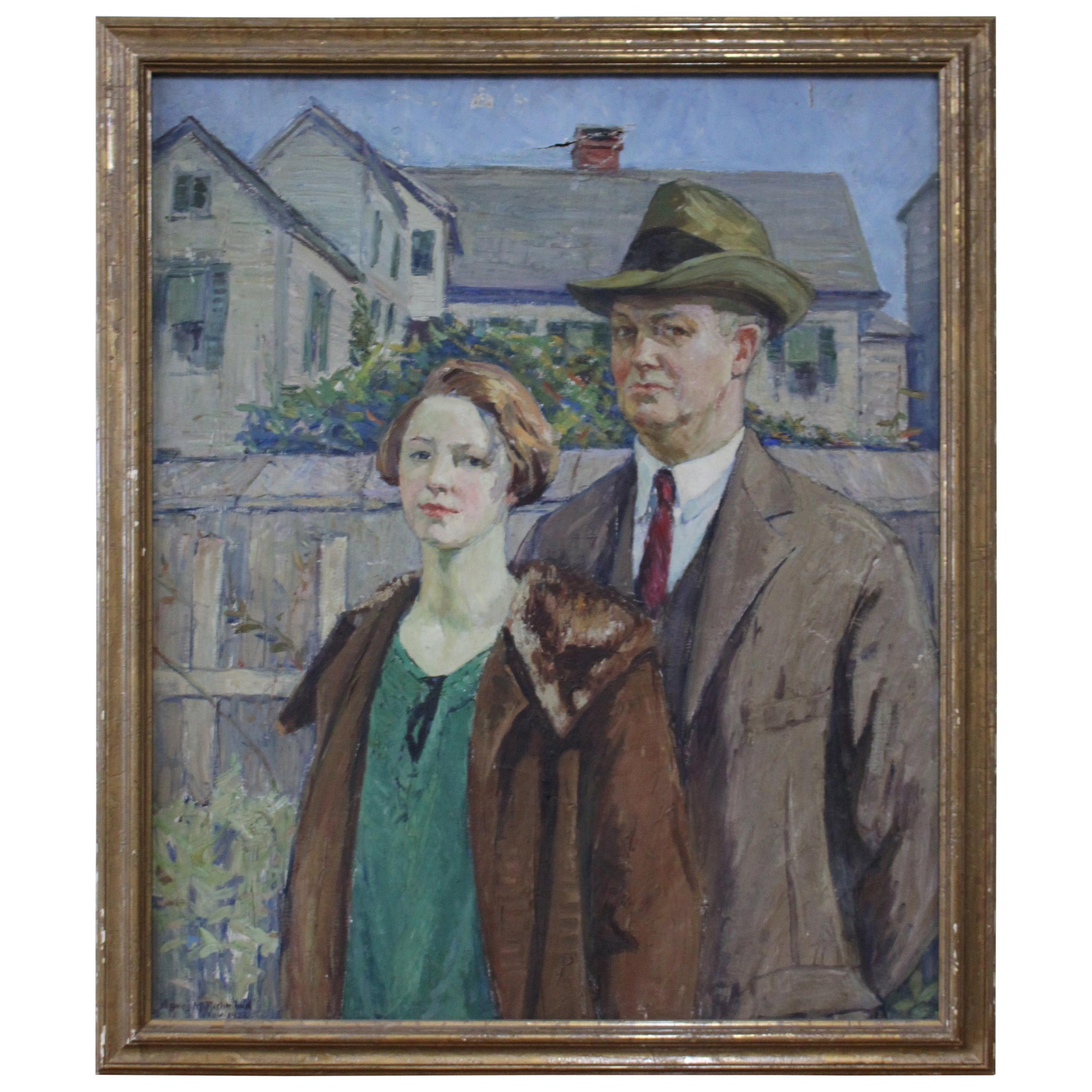 Agnes M. Richmond, 1923 Oil on Canvas For Sale