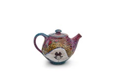 Agnes Martin/Jean-Michel Basquiat Teapot in Glazed Ceramic by Roberto Lugo