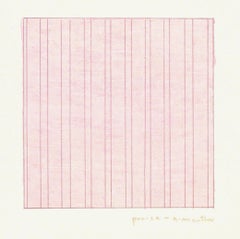 Agnes Martin "Praise" coveted Lt Ed. Minimalist print with gold stamp signature