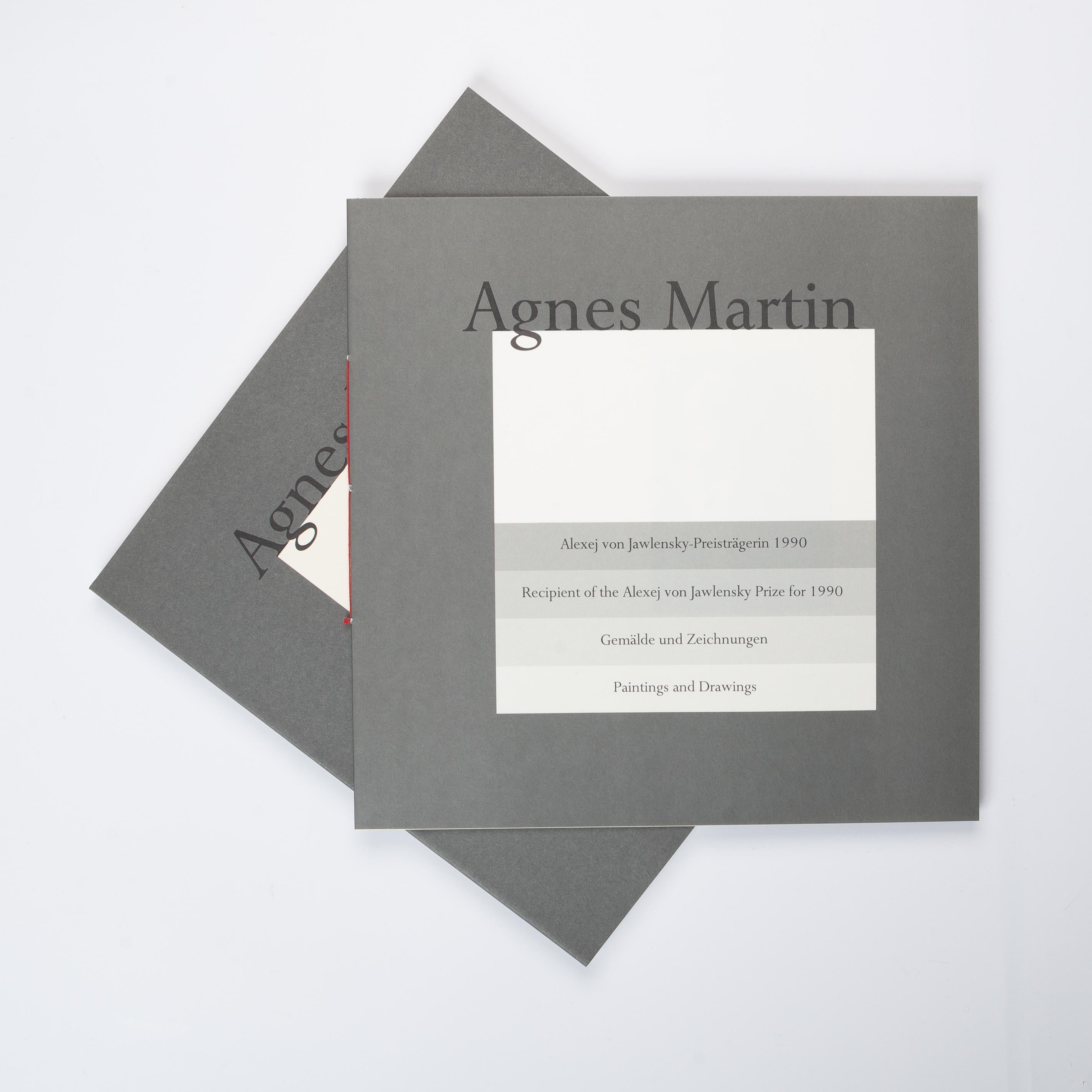 Agnes Martin, ensemble de 3 lithographies de Sans titre (d'après peintures et dessins) en vente 1