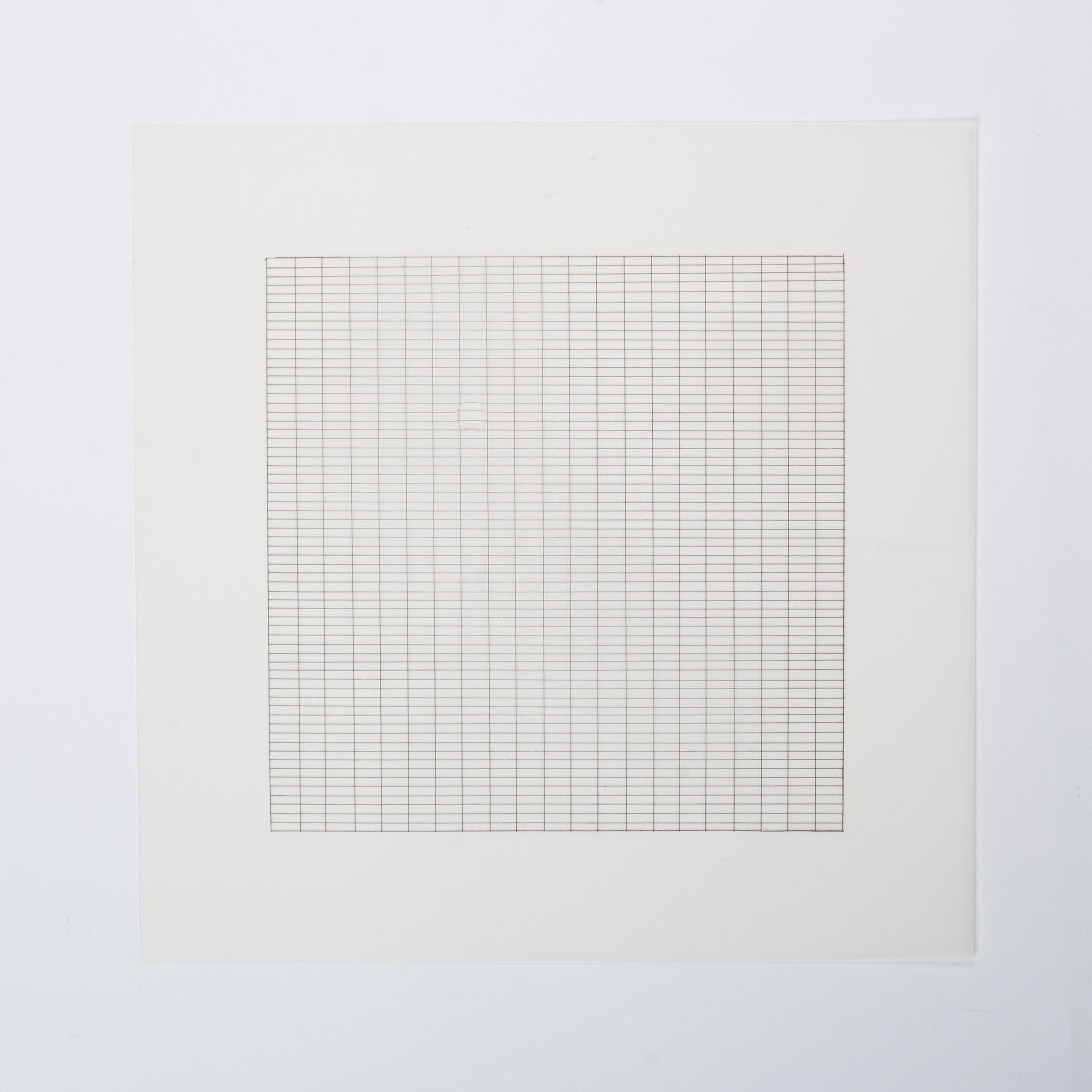 Agnes Martin, Set of 3 Lithographs from Untitled (from Paintings and Drawings) For Sale 2