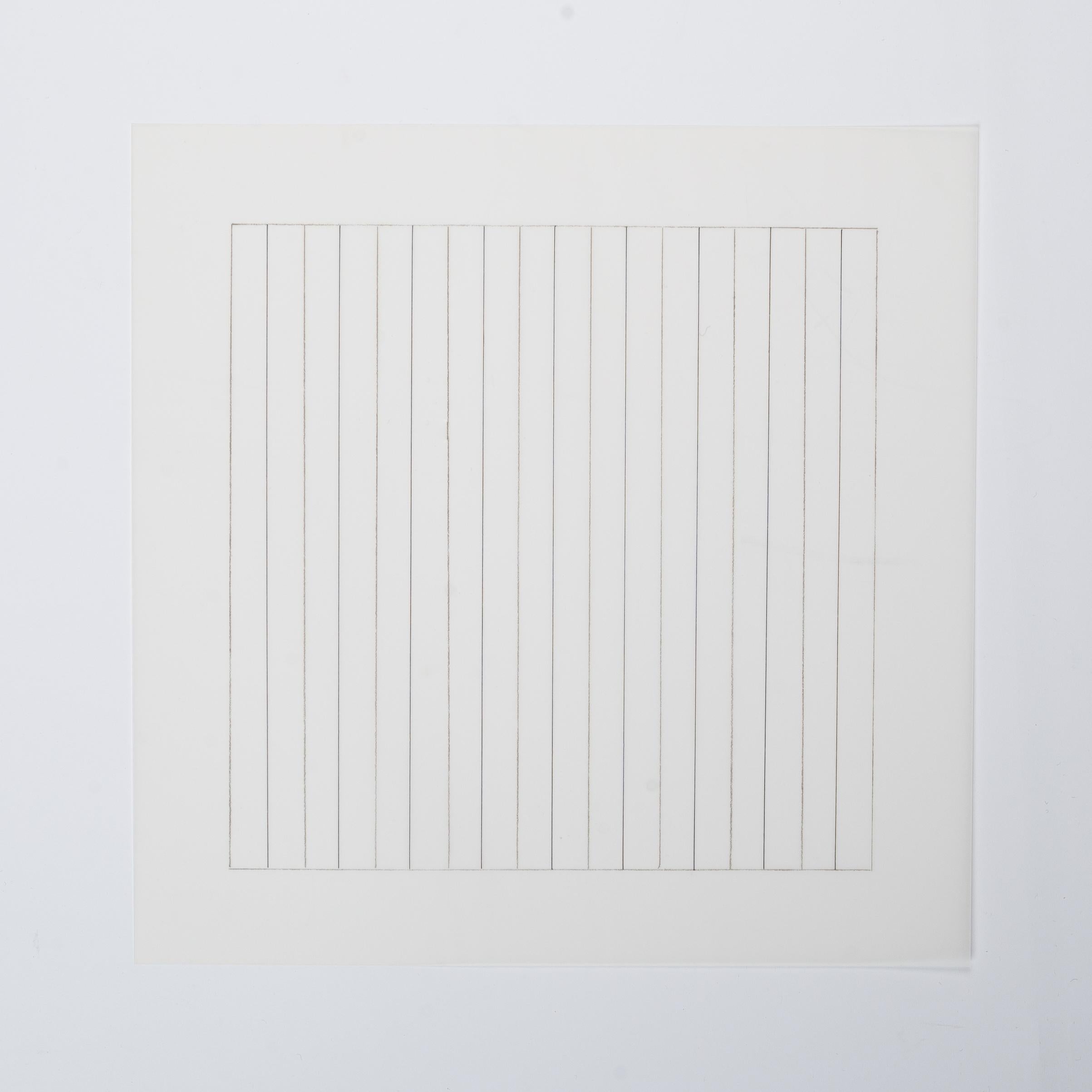 Agnes Martin, Set di 3 litografie da Senza titolo (da Dipinti e disegni) in vendita 3