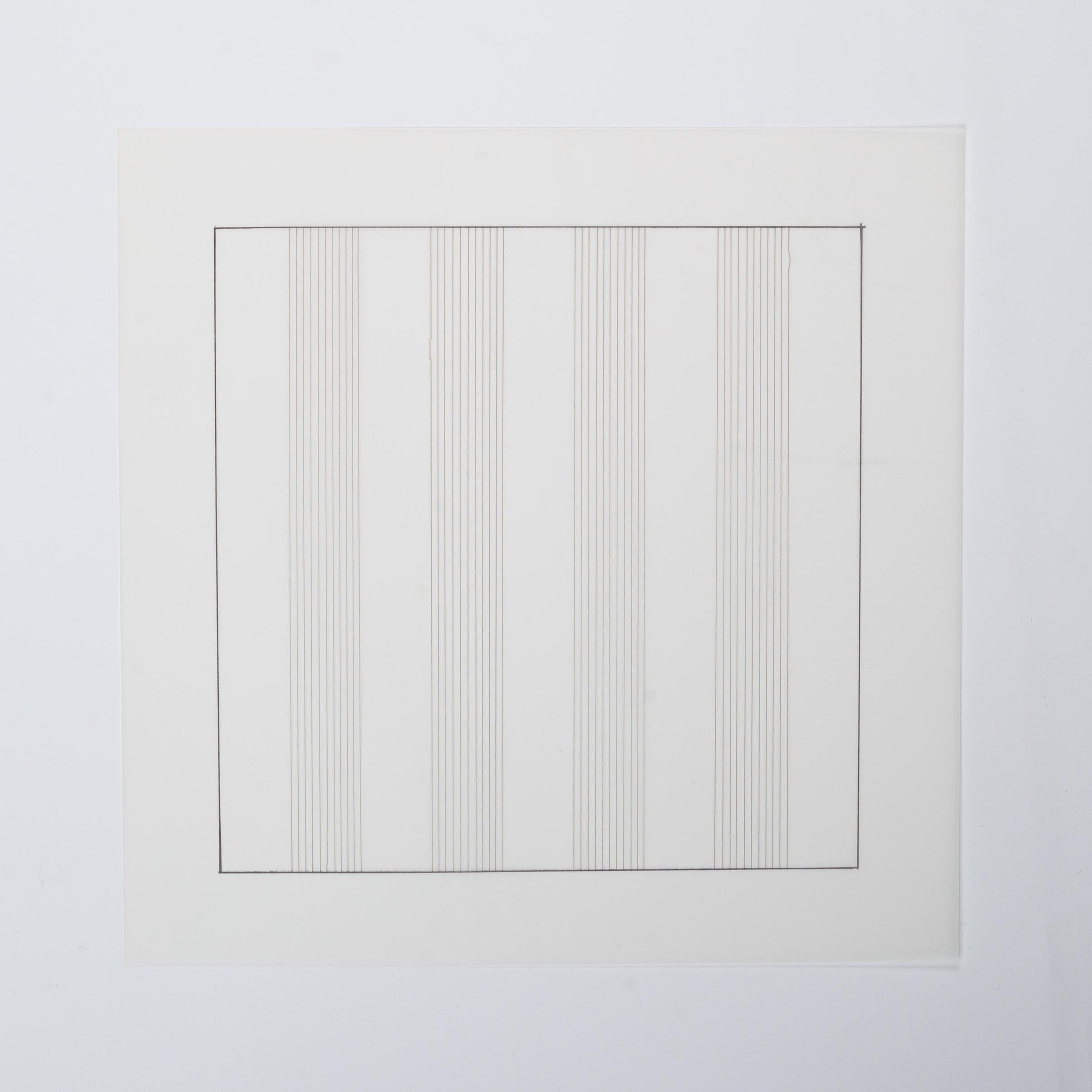 Agnes Martin, Set of 3 Lithographs from Untitled (from Paintings and Drawings) For Sale 4