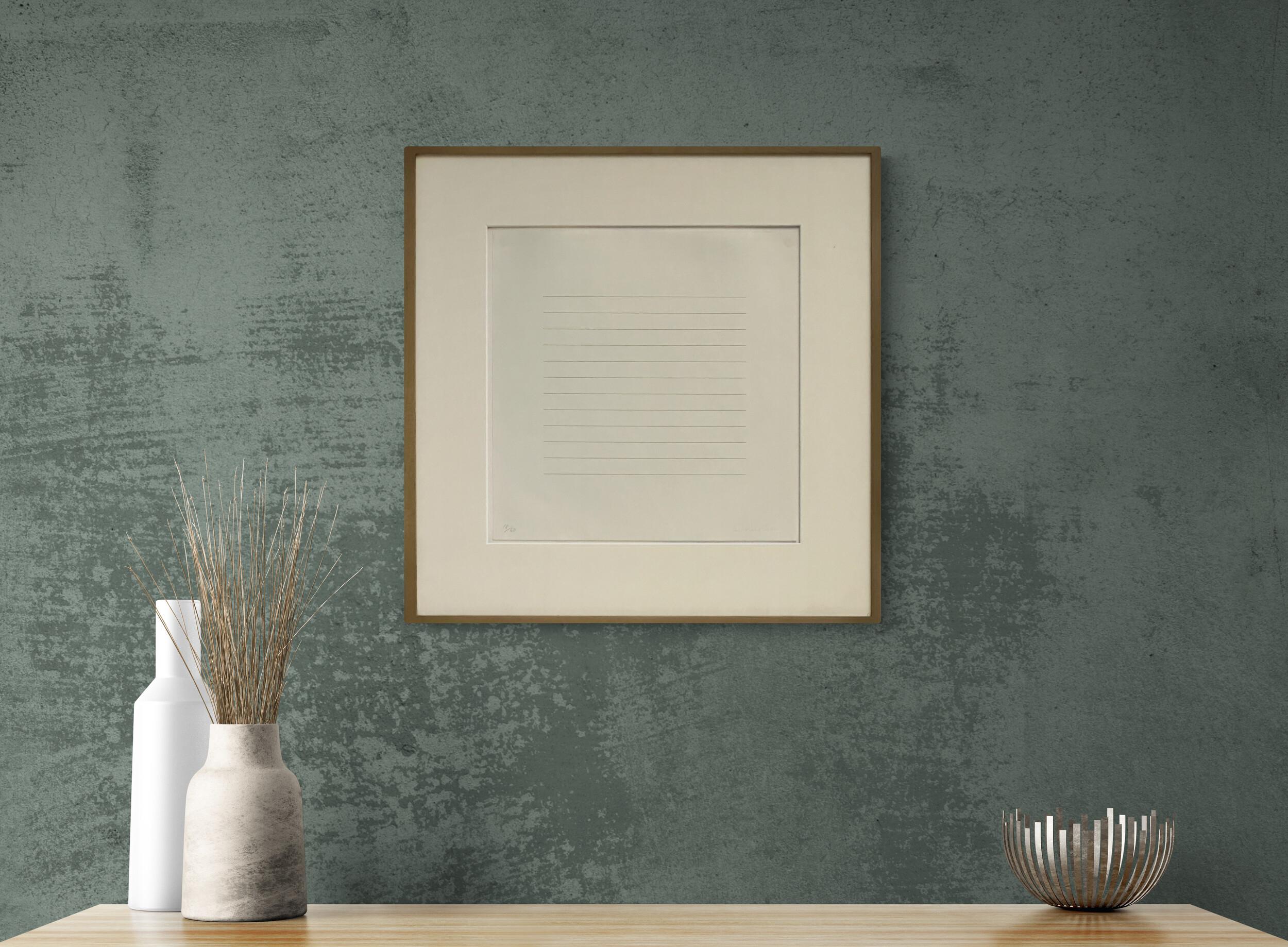 On a Clear Day #15  1973 - Print by Agnes Martin