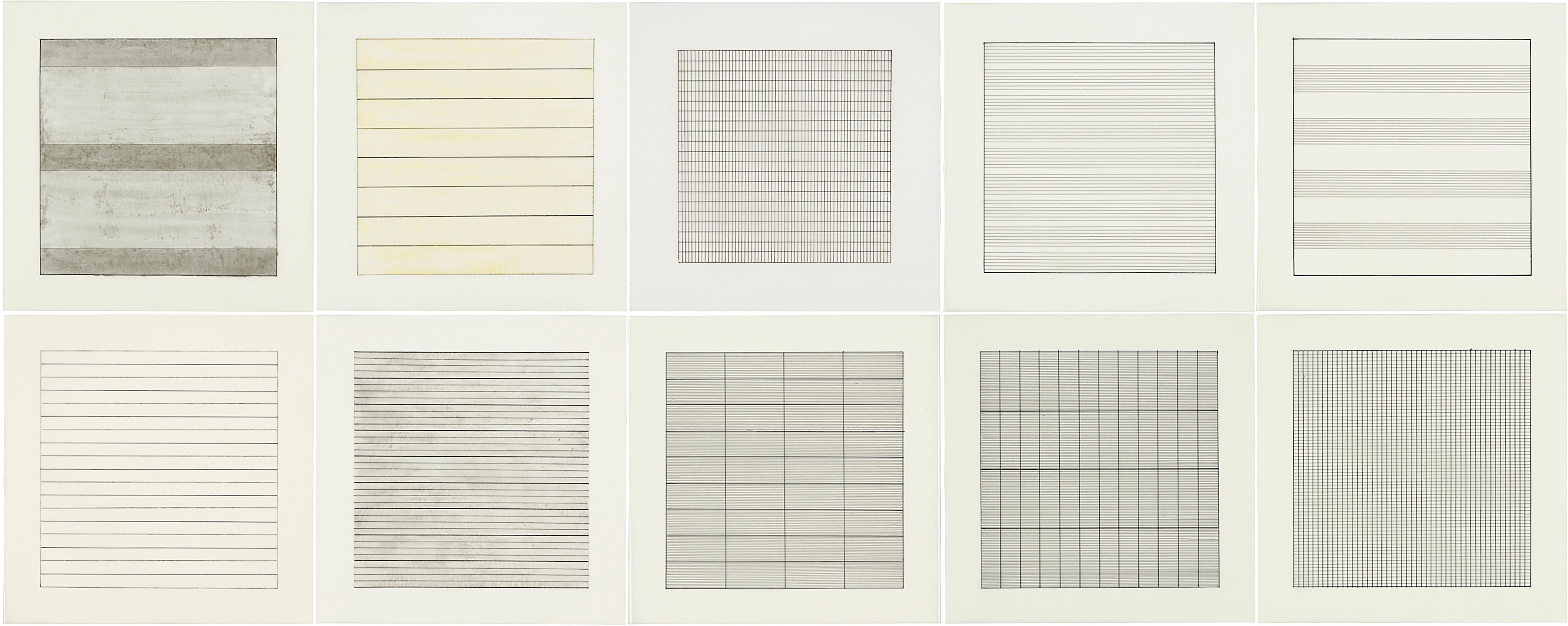 agnes martin paintings and drawings