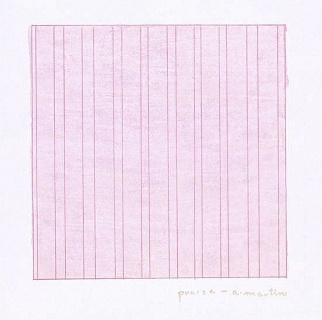 Abstract Print Agnes Martin - Louanges