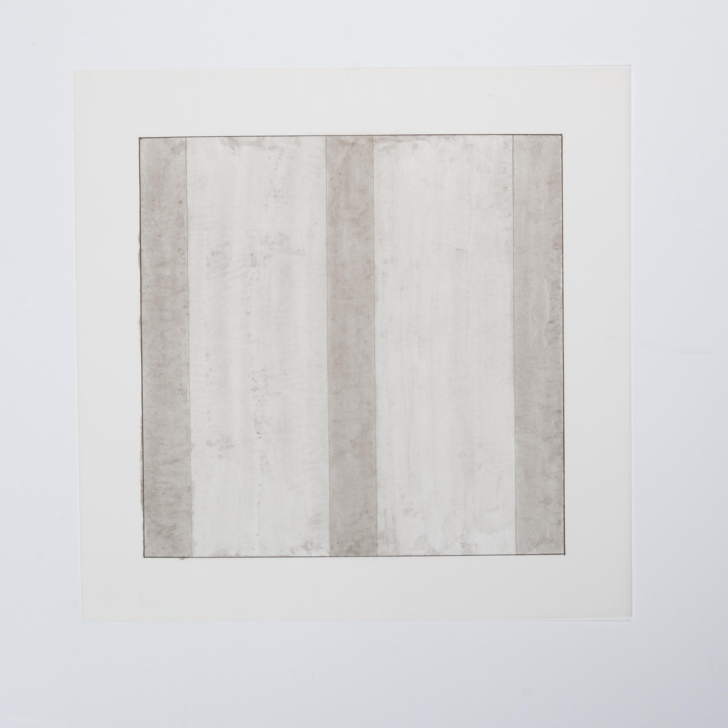 Untitled (from Paintings and Drawings: 1974-1990) - Gray Abstract Print by Agnes Martin