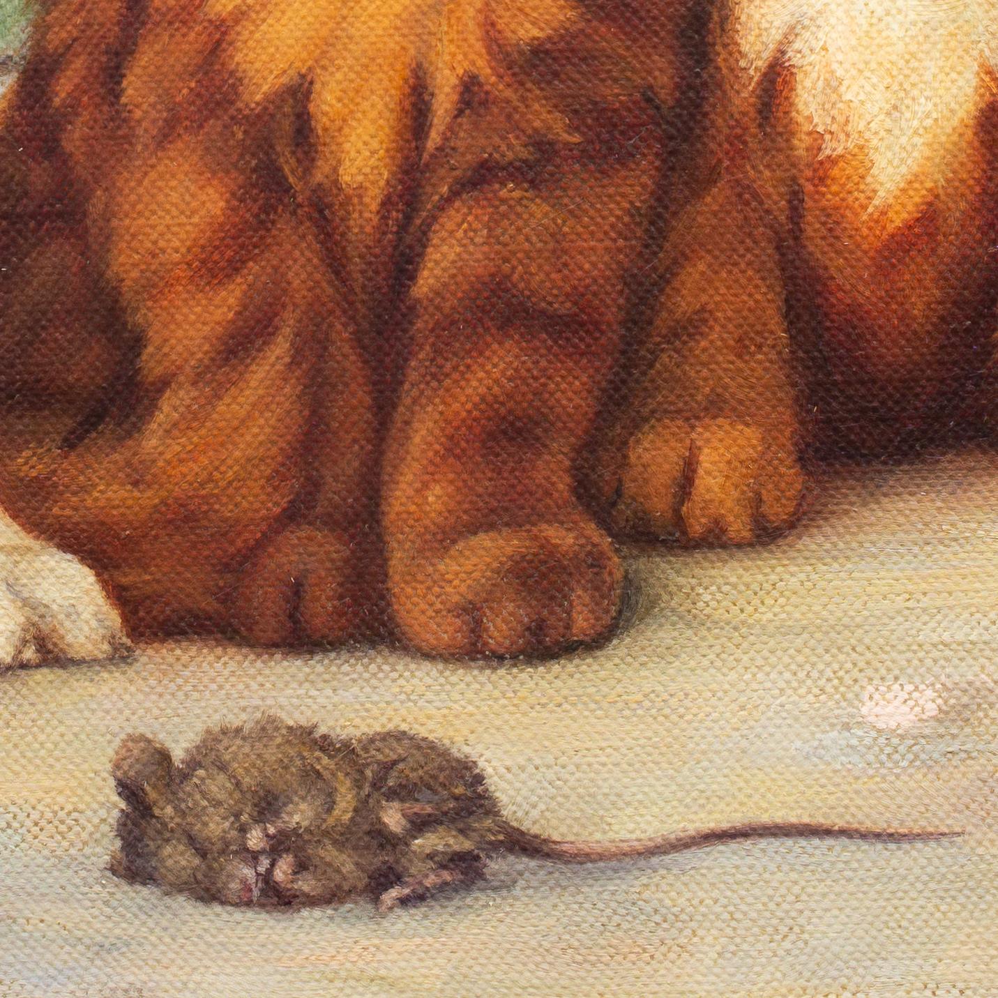 Friends, Kittens and Puppies Painting by British Artist Agnes McIntyre Croxford  For Sale 4