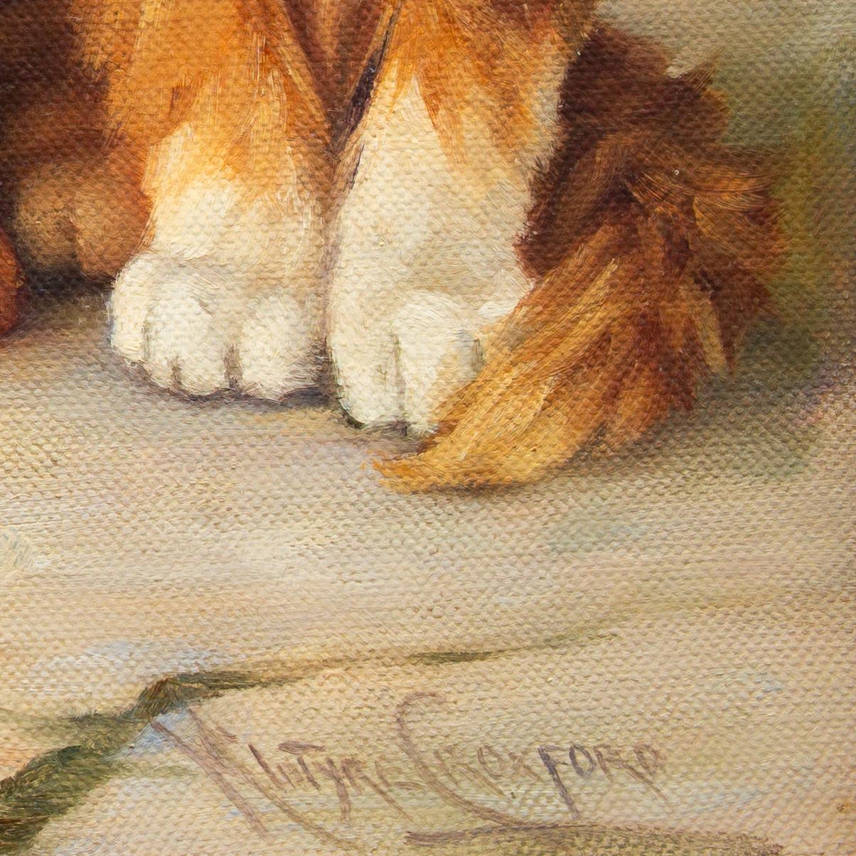 Friends, Kittens and Puppies Painting by British Artist Agnes McIntyre Croxford  For Sale 5