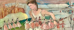 "A Dancer's Fantasy" WPA American Scene Mid 20th Century Social Realism Modern