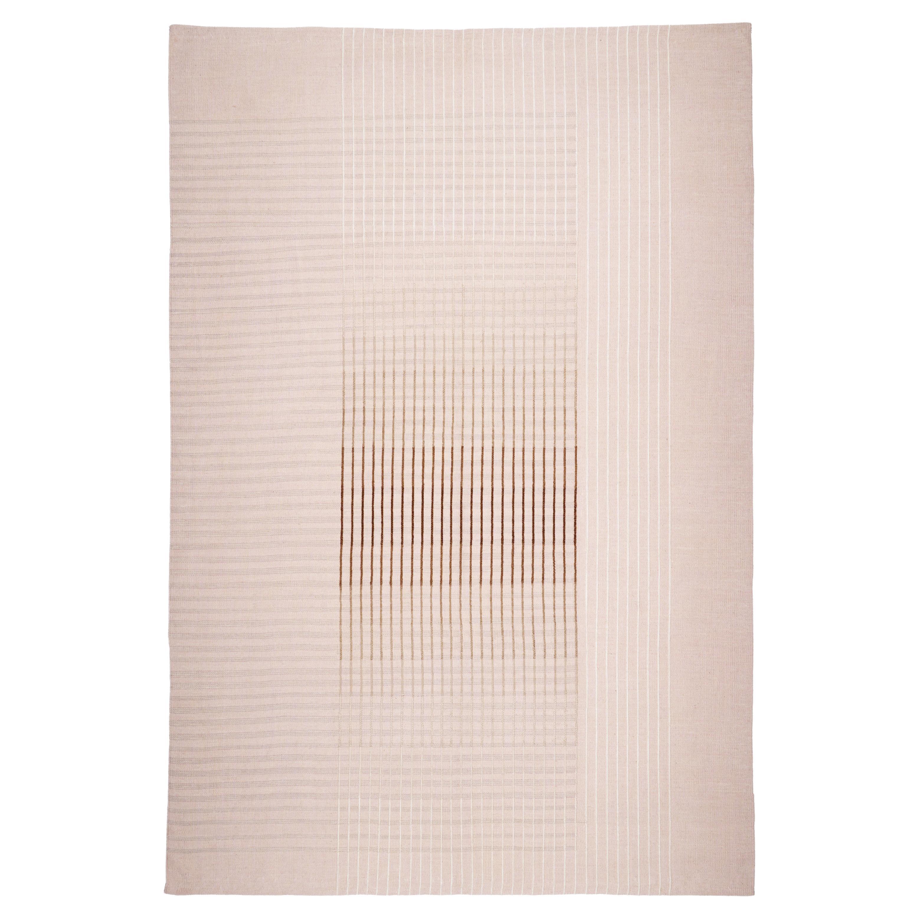 AGNES Minimal Rug Handwoven Modern Kilim Wool Muted Pink Size Medium In Stock