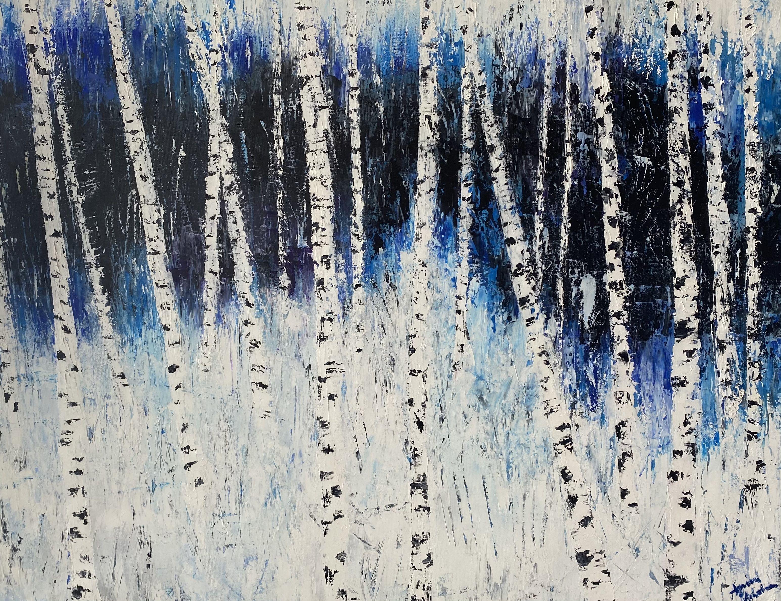 Betulle, Pittura, Olio su tela - Painting di Agnes Nicholson