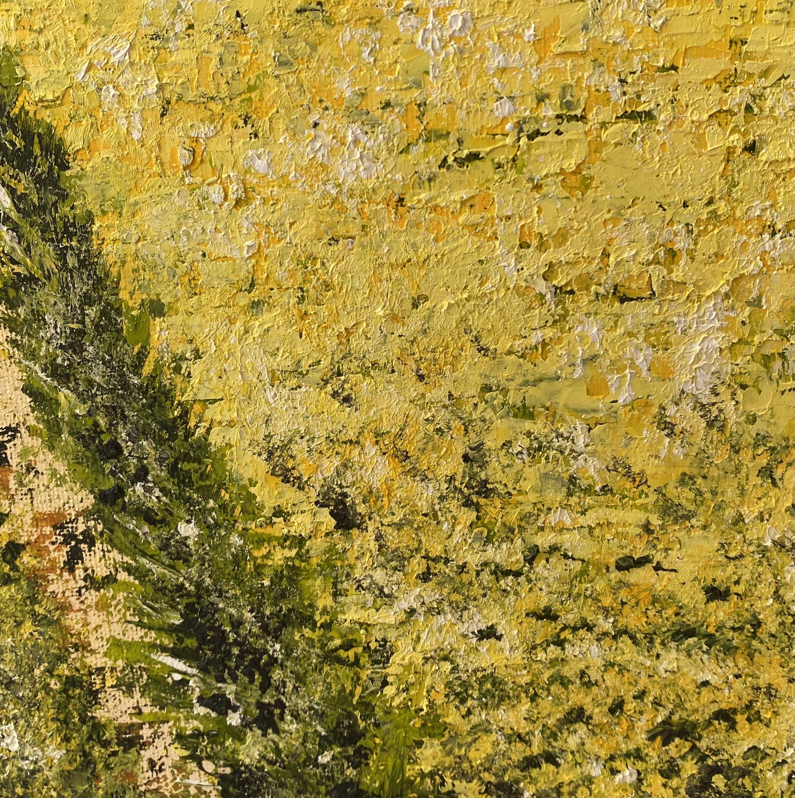 Champ jaune, Peinture, Huile sur toile - Painting de Agnes Nicholson