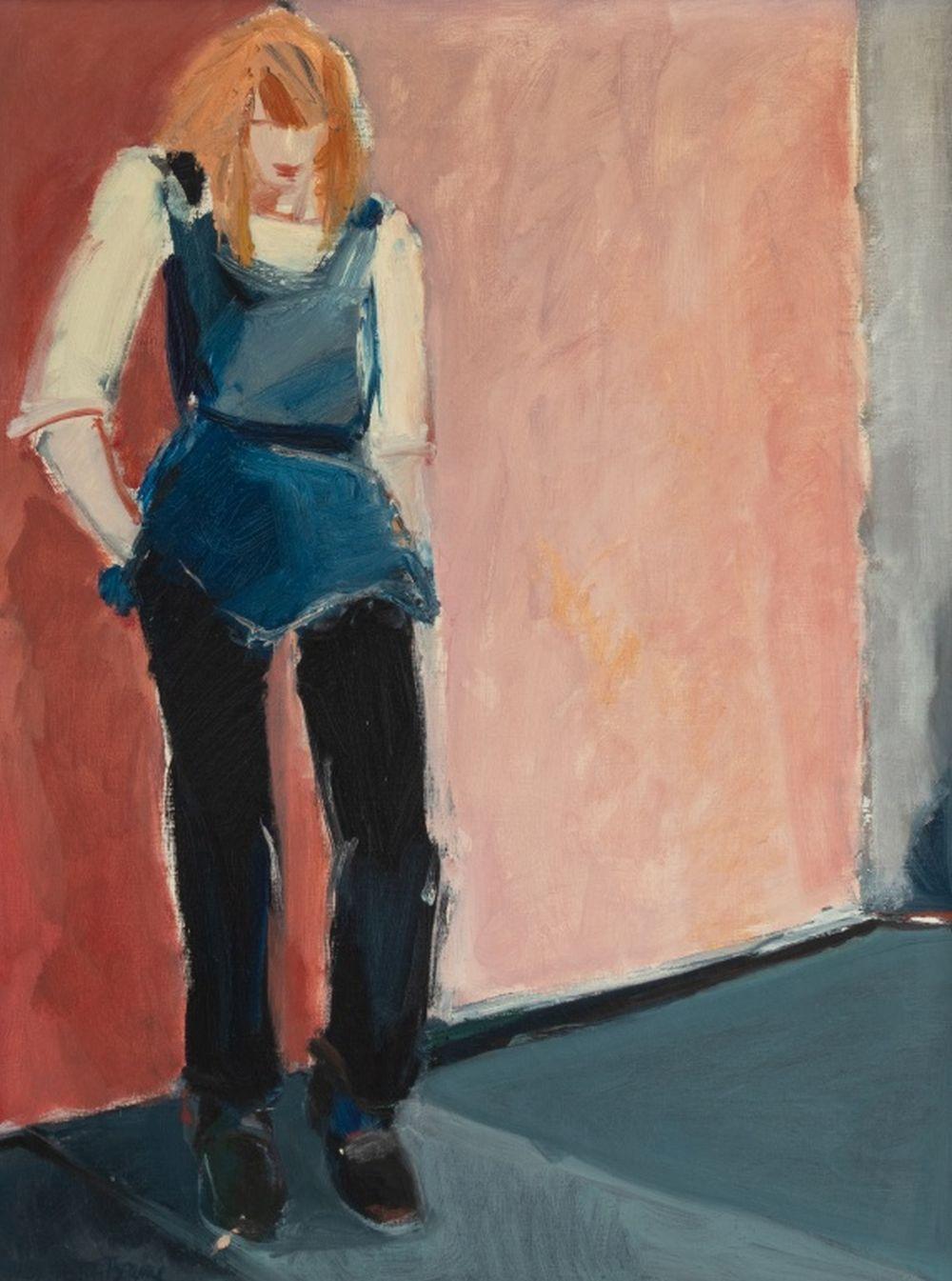 Portrait d'une femme rousse debout - Painting de Agnes Preston-Brame