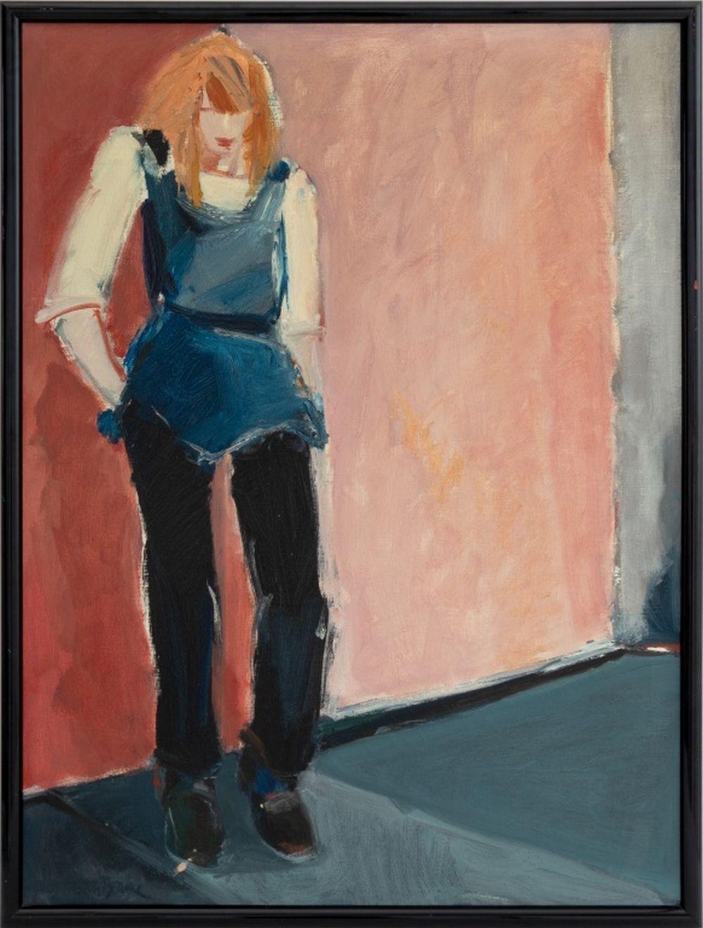 Portrait Painting Agnes Preston-Brame - Portrait d'une femme rousse debout