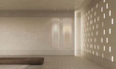 Agnes Läufer Elfenbein und Beige Zeitgenössischer handgewebter Wollteppich