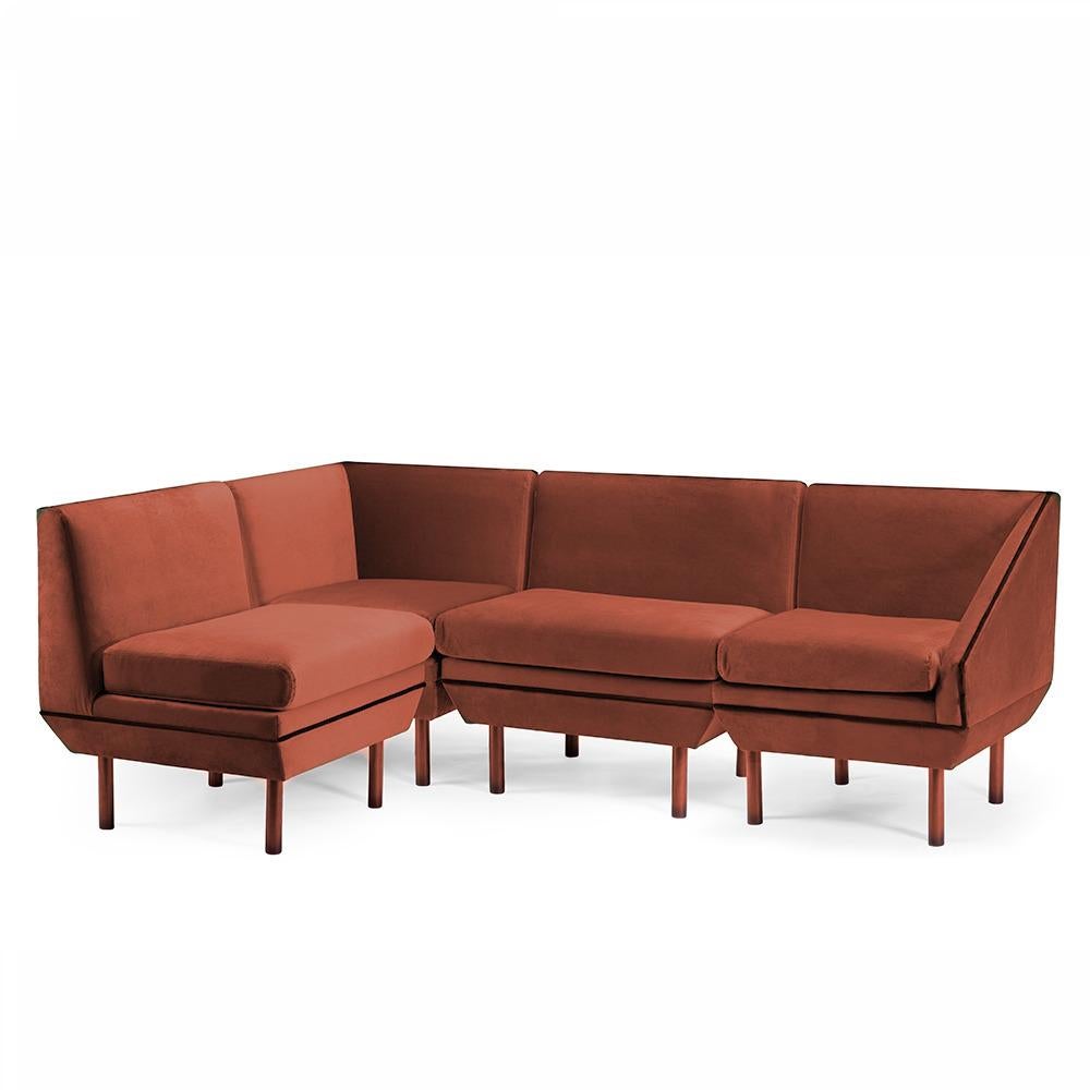 Tacheté Agnes S Couch Corner en vente