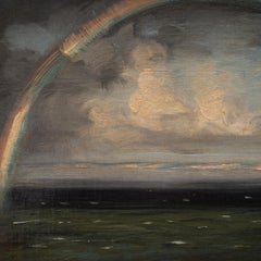 Agnes Slott-Møller 'Rainbow' Oil on Canvas Painting Denmark 1912
