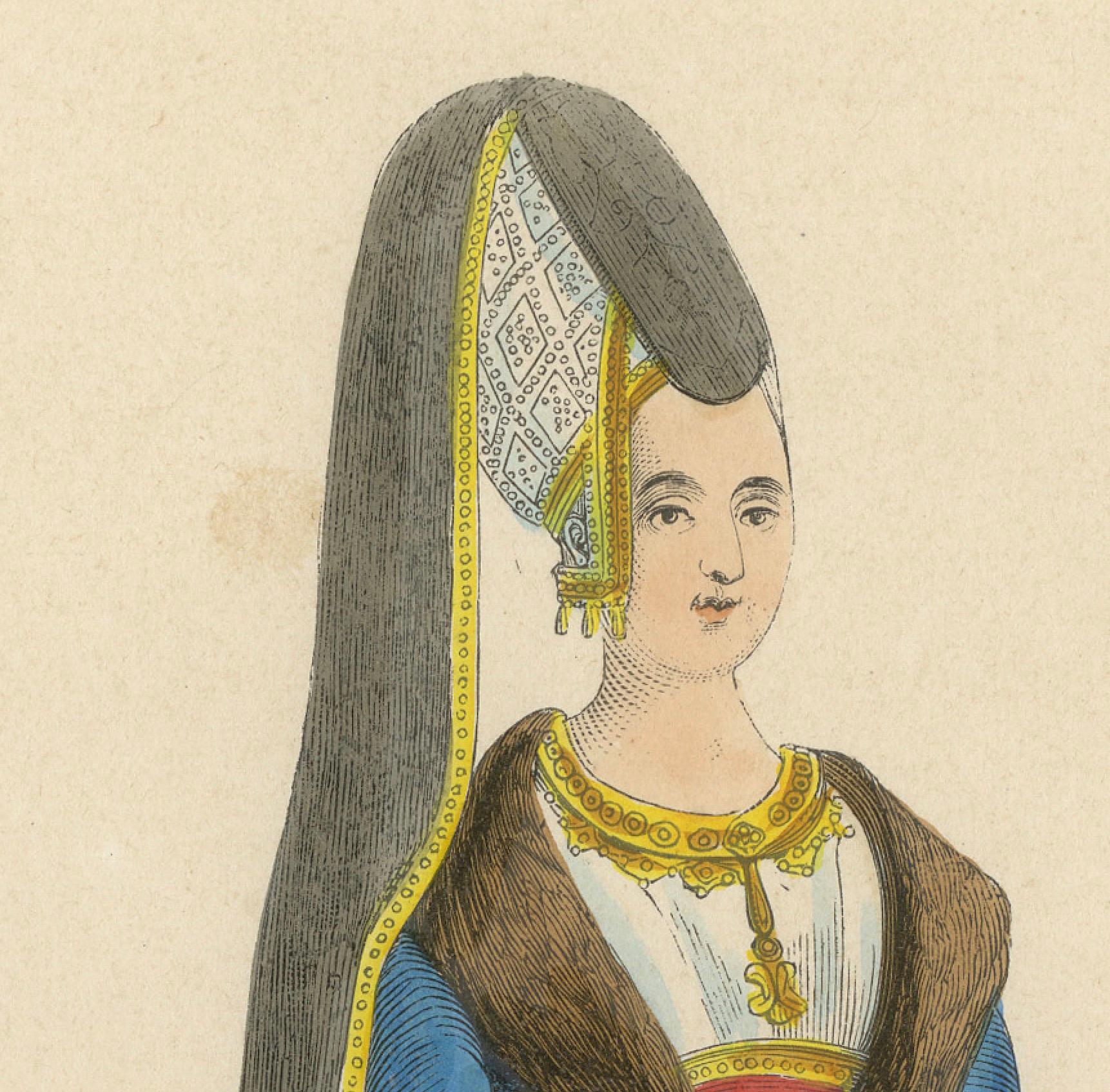 Mid-19th Century Agnes Sorel: Mistress of Karel V and Grace of the Royal Court, 1847 For Sale