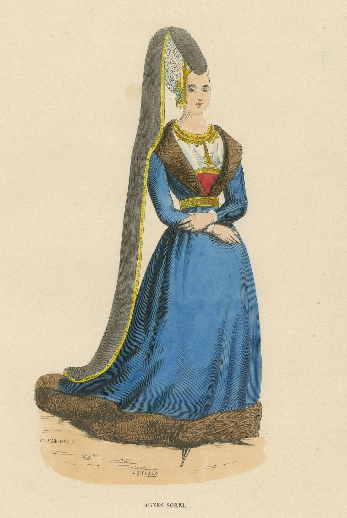 Paper Agnes Sorel: Mistress of Karel V and Grace of the Royal Court, 1847 For Sale
