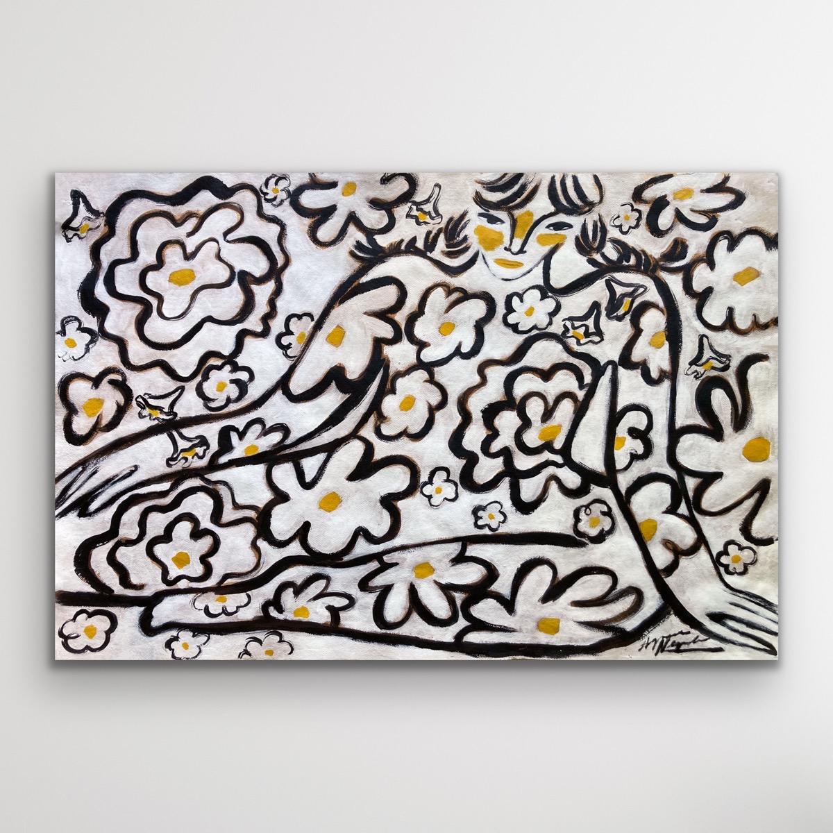 Espíritu de jardín nº 10, Arte original, Mujer, Floral, Arte contemporáneo en venta 6