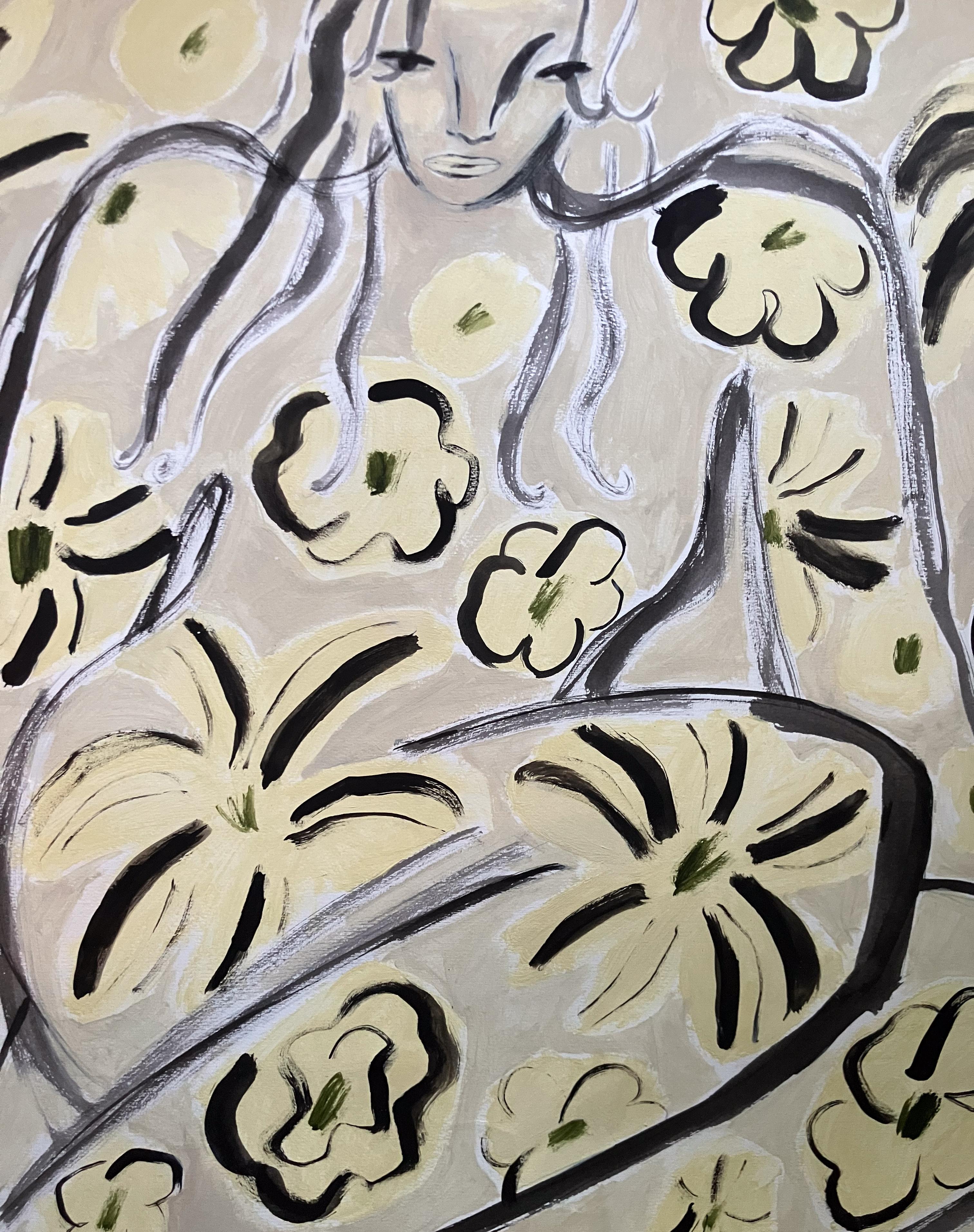 Original painting on paper from 'Garden Spirits series'

Additional information:
Acrylic paint on Paper
65 H x 90 W x 1 D cm (25.59 x 35.43 x 0.39 in)
Sold unframed

Image size:
Height: 65cm (25.59 in)
Width: 90cm (35.43 in)

Complete size of