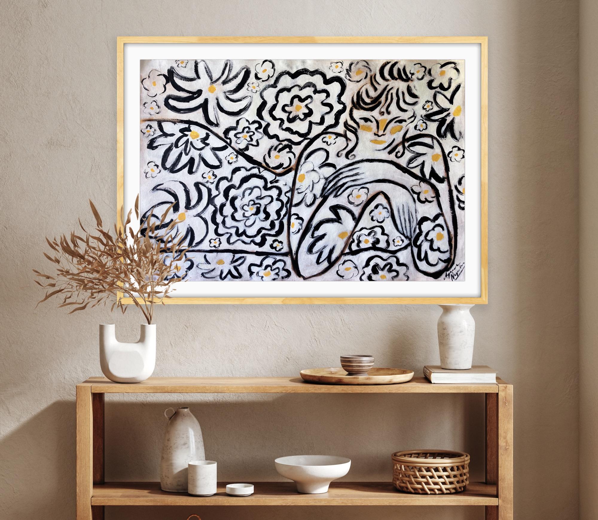 Garden Spirit no. 9, Original Art, Women, Floral, Contemporary Art For Sale 6