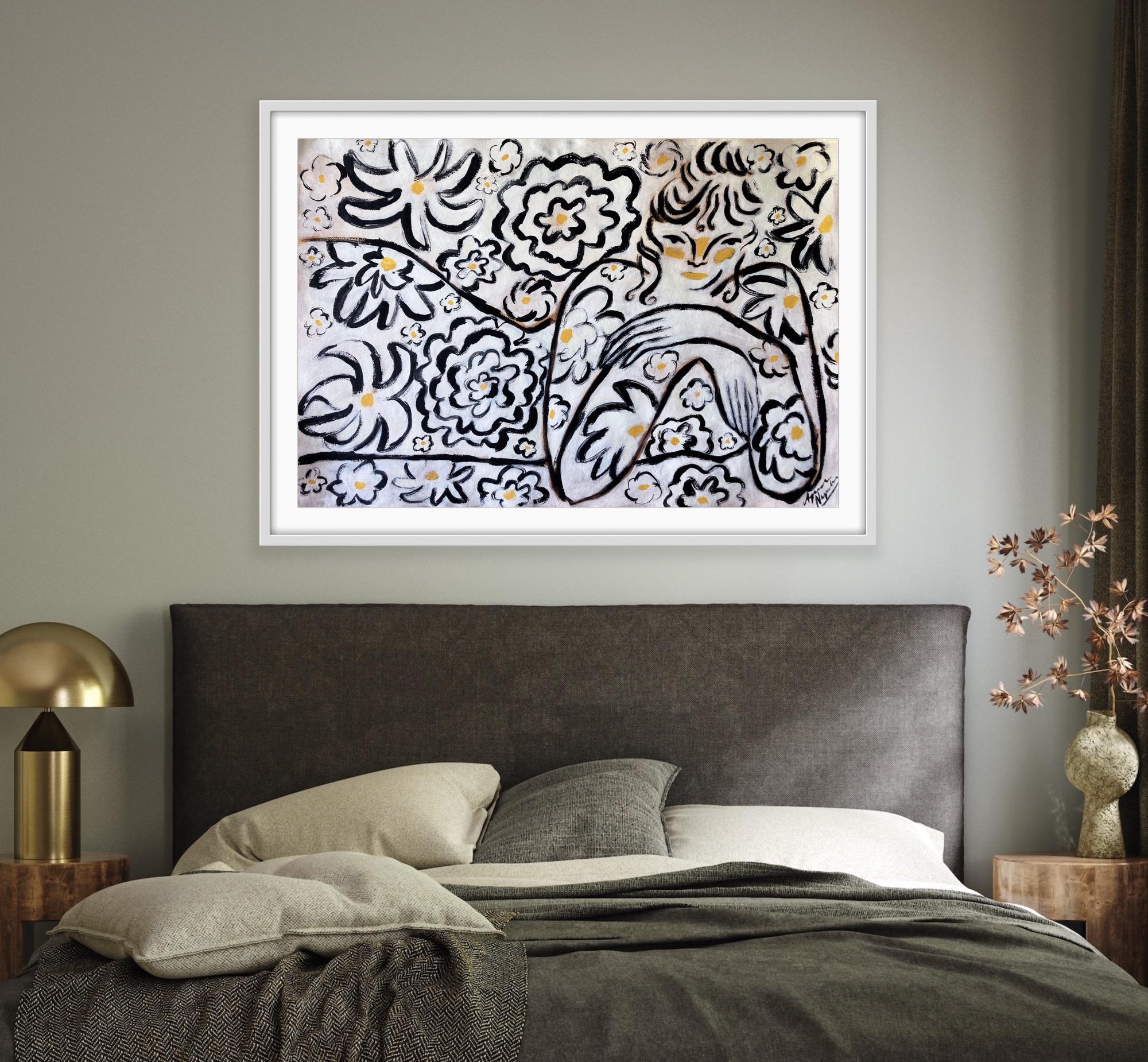 Garden Spirit no. 9, Original Art, Women, Floral, Contemporary Art For Sale 5