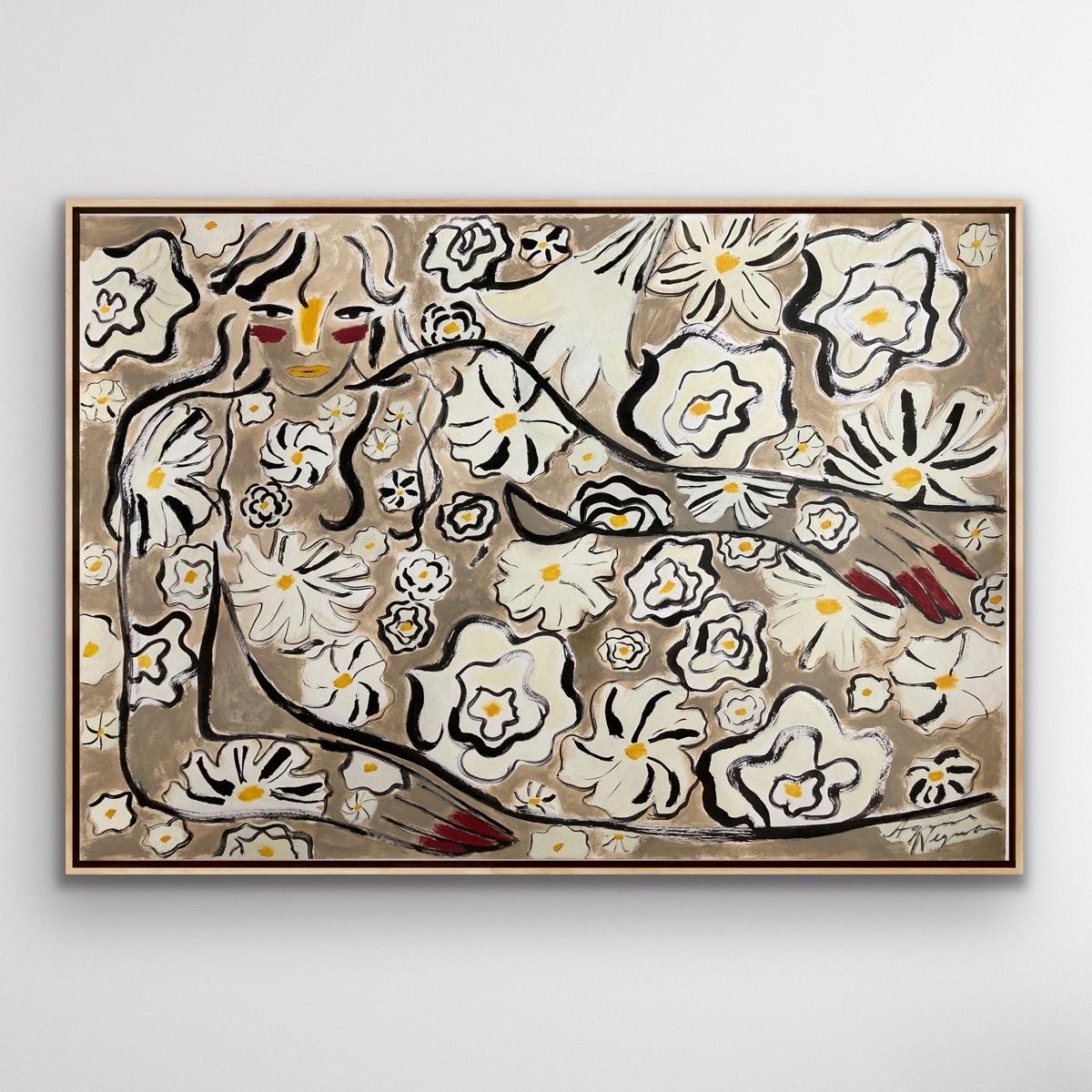 Peinture originale d'Agnese Negriba. Cette peinture sur papier de la série 