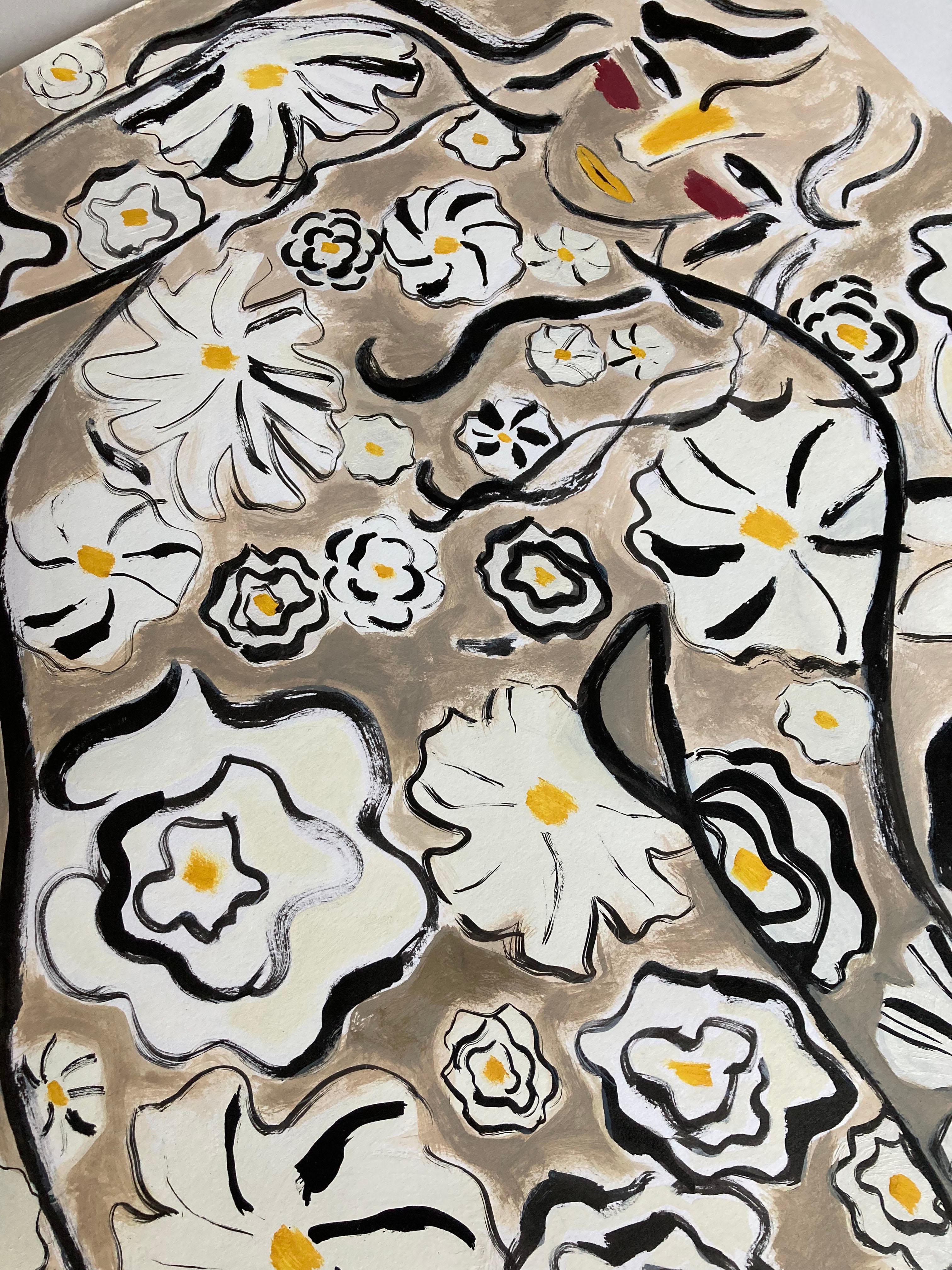 Garden Spirit no.16, peinture originale, contemporaine, abstraite, portrait en vente 1
