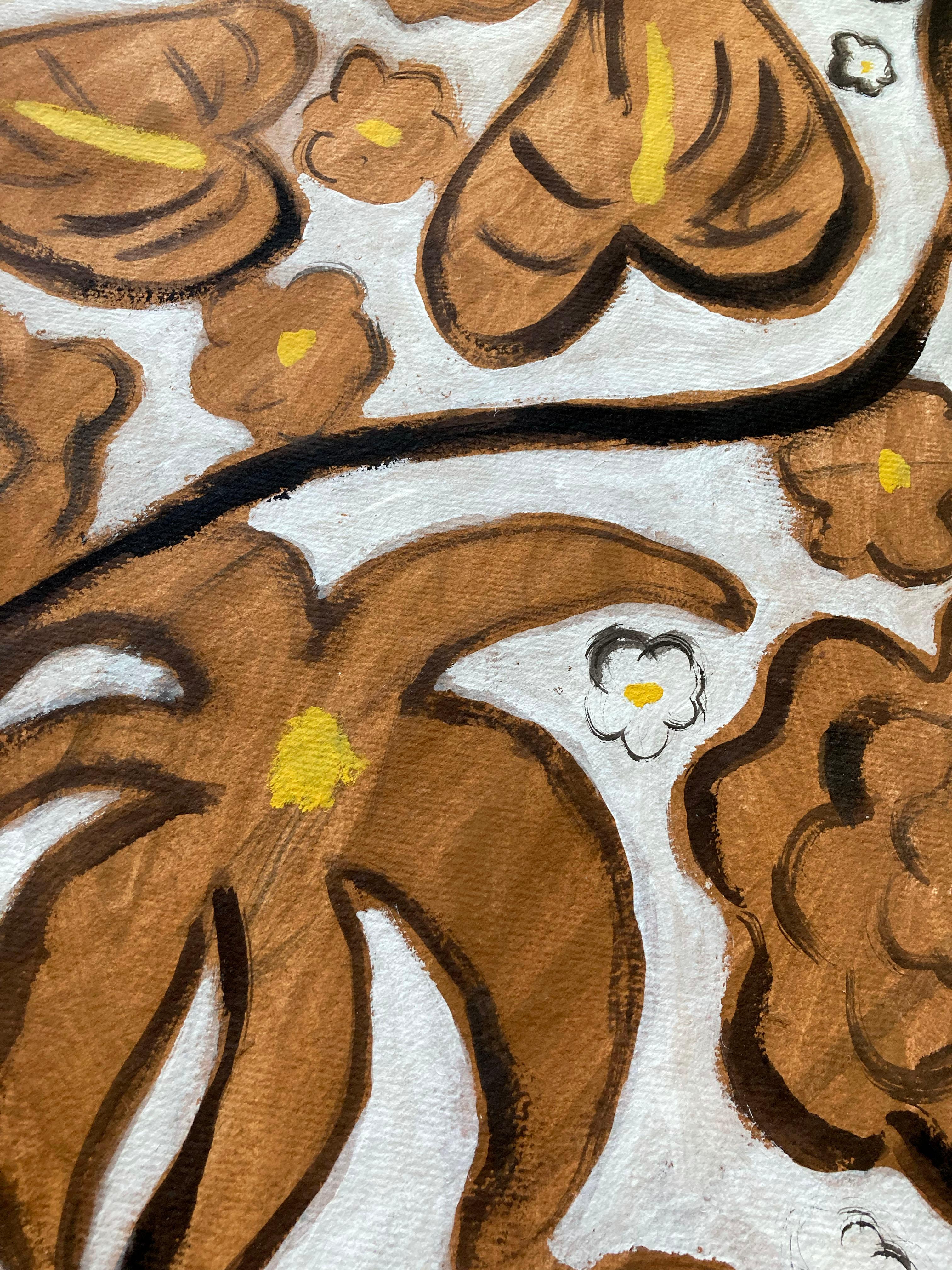 Espíritu de la selva nº 7, Arte original, Mujer, Floral, Arte contemporáneo en venta 1