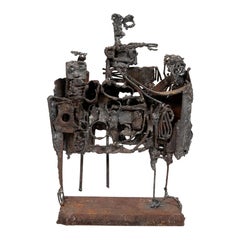 Agnese Udinotti Brutalist Figures Sculpture, 1960's