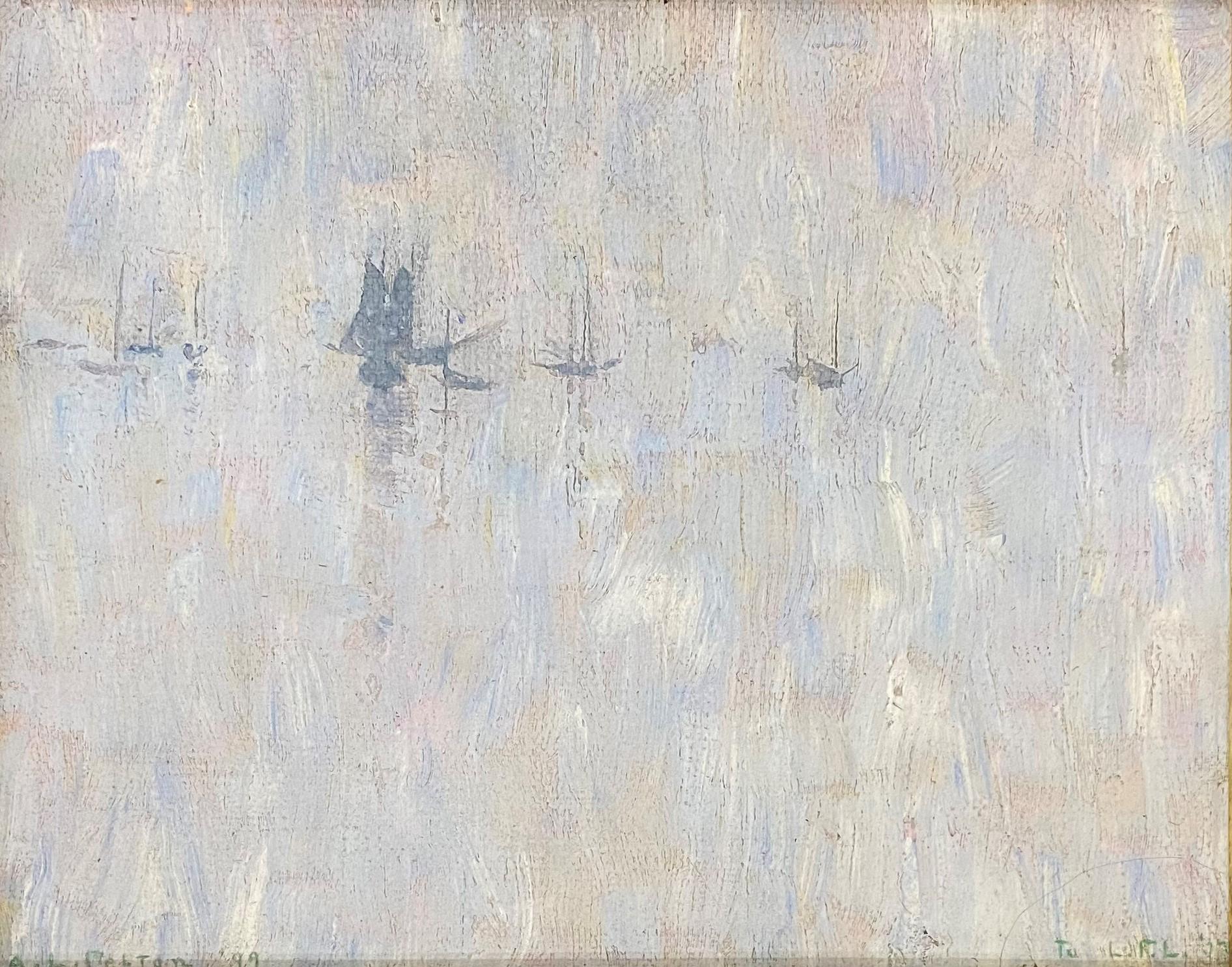 Barcos en la bahía - Art impresionista estadounidense de Agnes Pelton