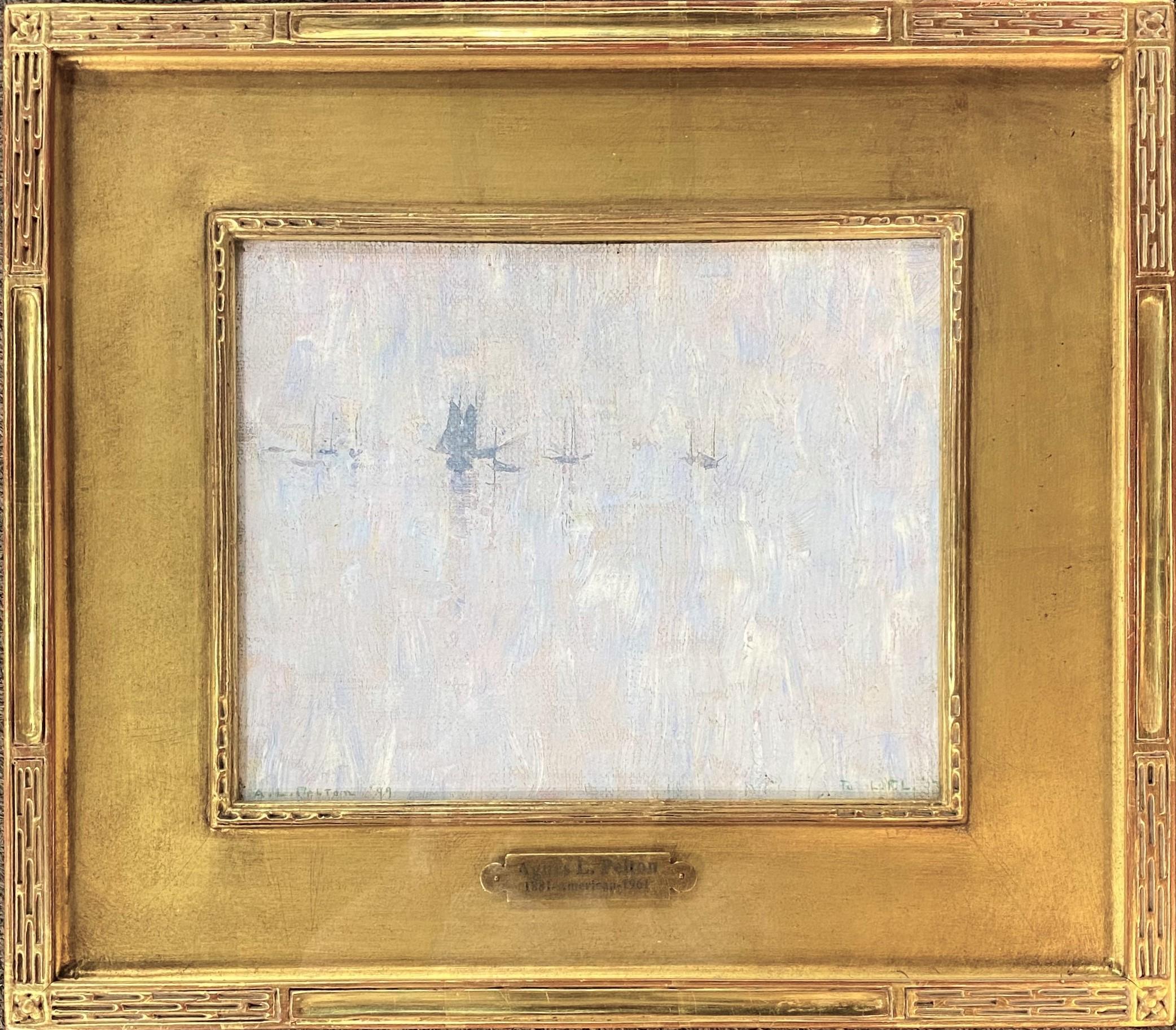 Barcos en la bahía - Art de Agnes Pelton