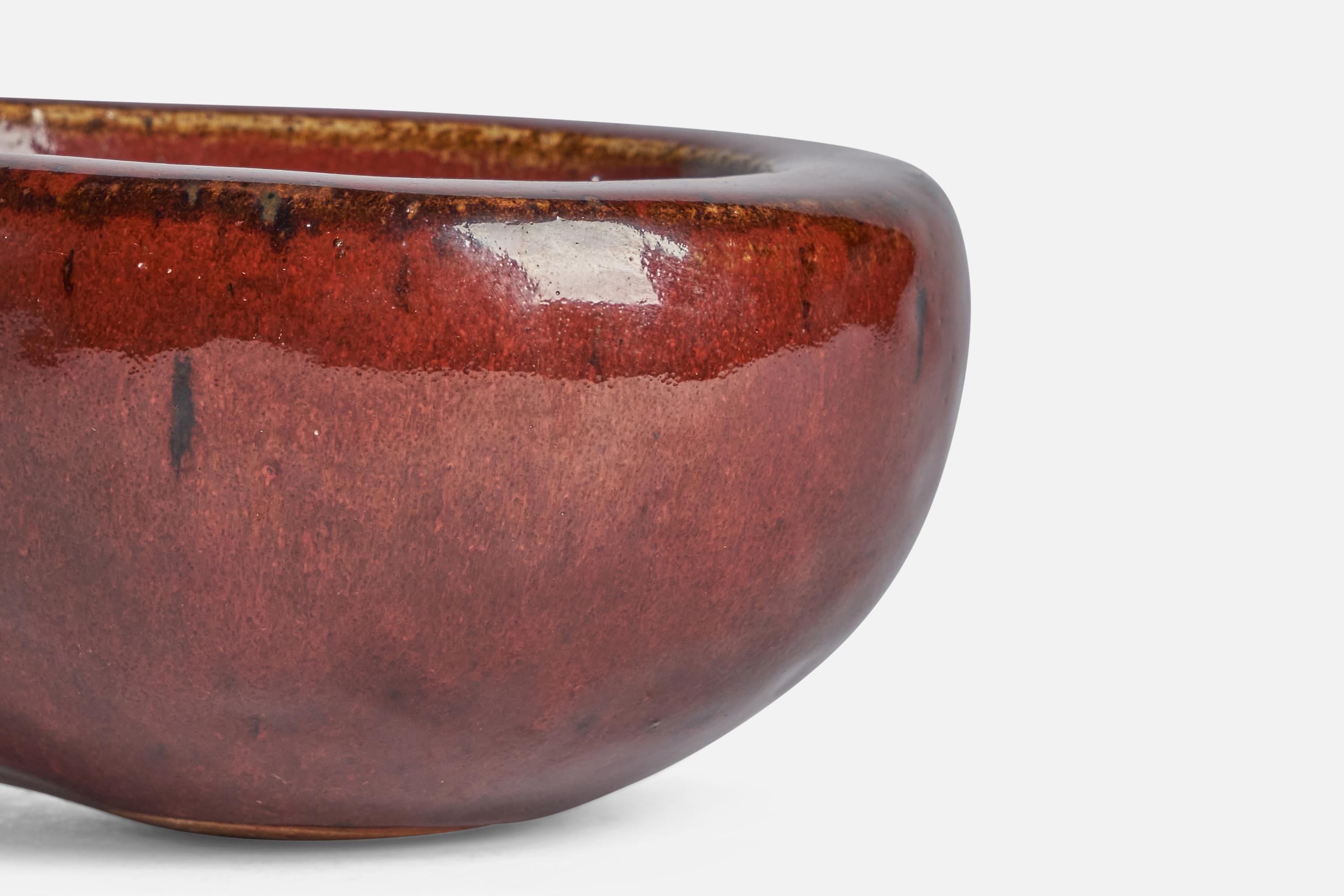 Agnete Jørgensen, Bowl, Stoneware, Denmark, 1960s In Good Condition For Sale In High Point, NC