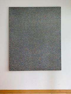 Colorful Grey - Contemporary Conceptual Abstract,  Minimalistic Oil Painting XL