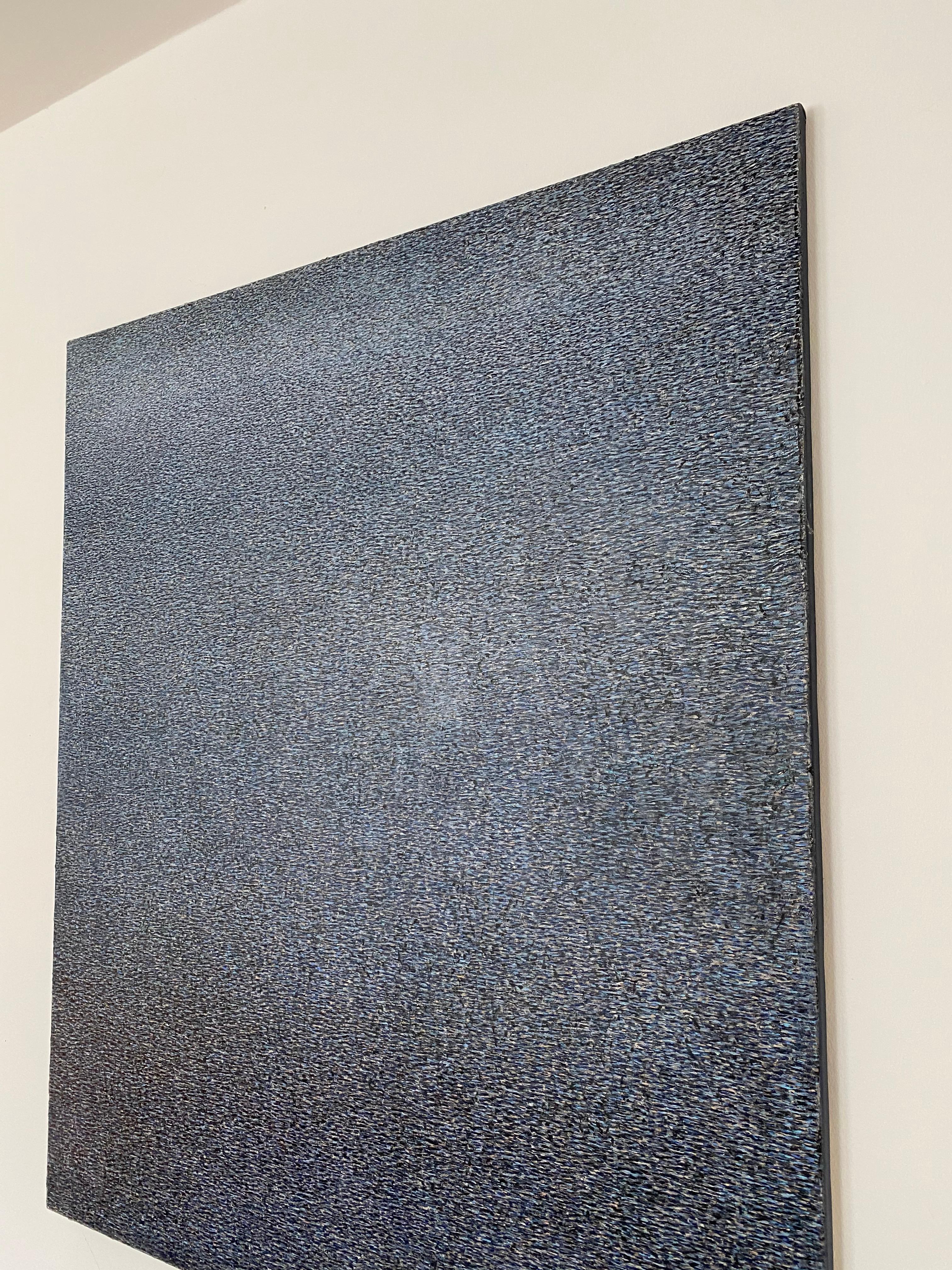 North Sea - Ultramarine Blue, Contemporary Conceptual, Minimalistic Oil Painting For Sale 1
